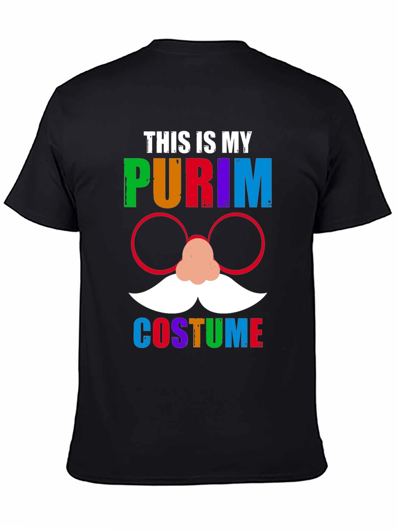 Black This is My Purim Costume T-Shirt view 4