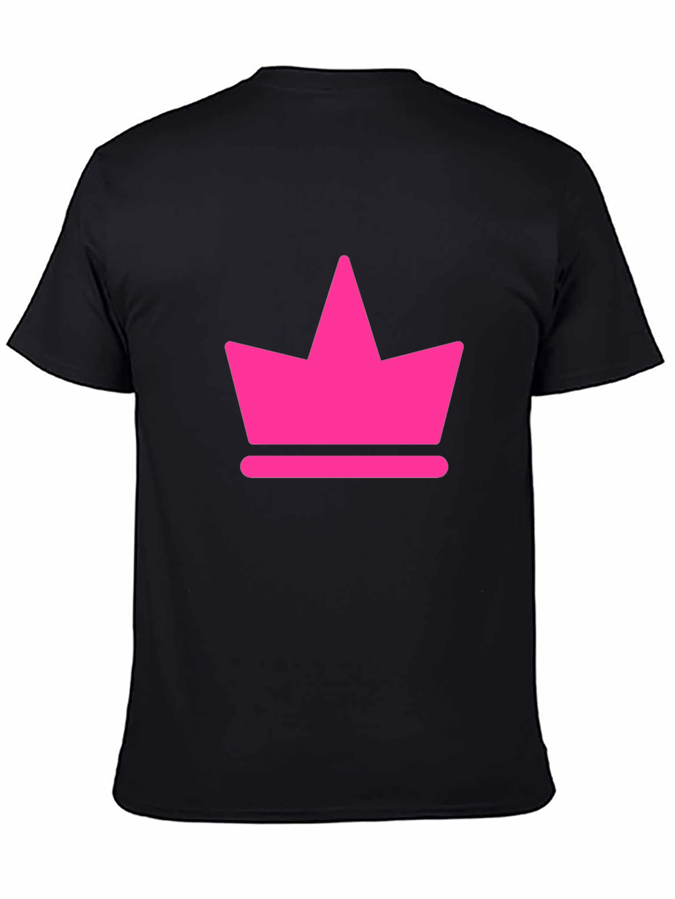 Black Pink Crown Graphic Black T-Shirt view 4