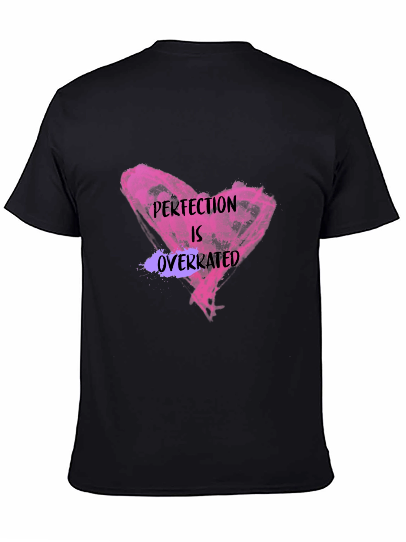 Black Perfection Is Overrated Graphic Tee view 4