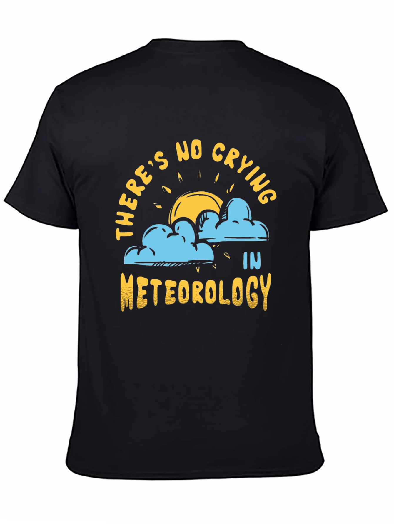 Black Funny Meteorology Graphic T-Shirt view 4
