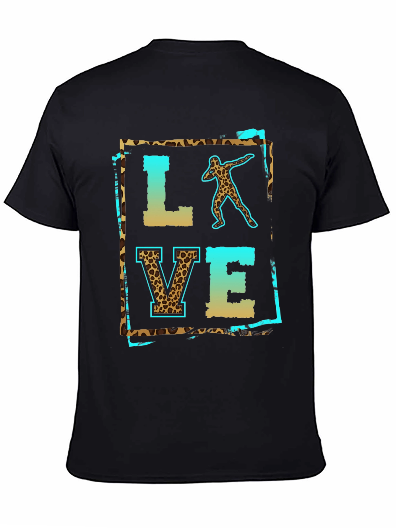 Leopard Print LOVE Shot Put T-Shirt - 4