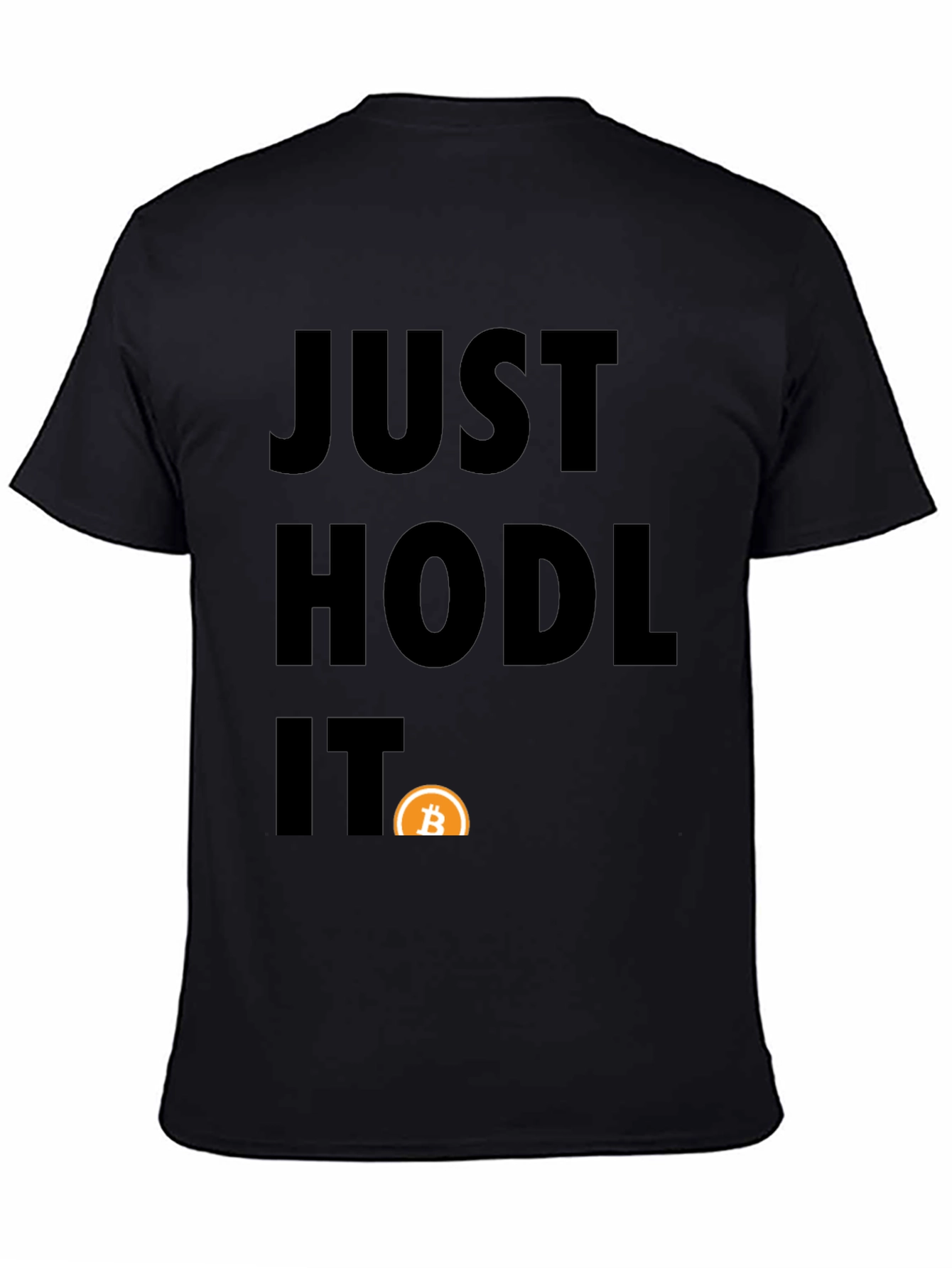 Black Just Hodl It Bitcoin Graphic Tee view 4