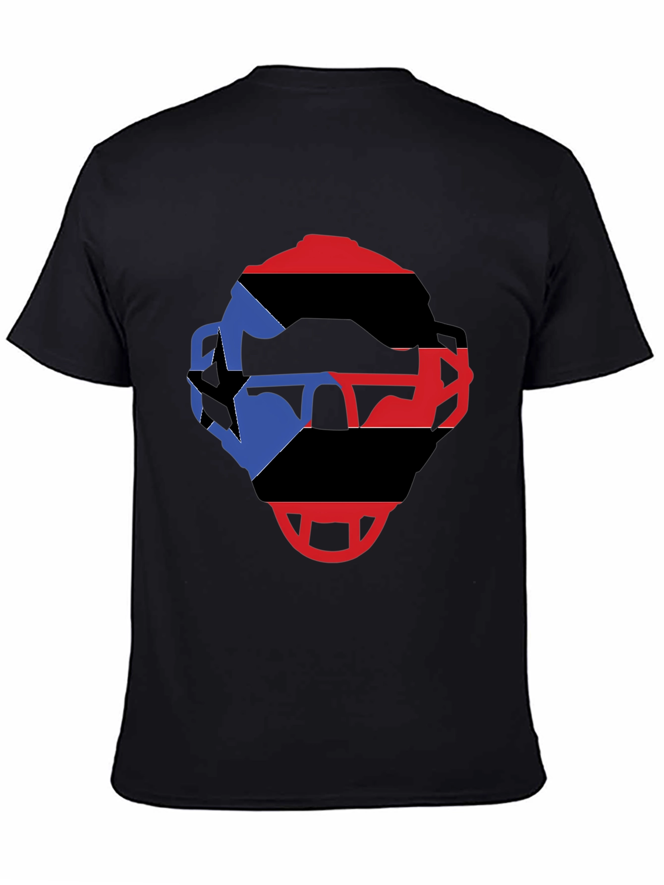 Black Helmet Graphic T-Shirt - Bold Colors view 4