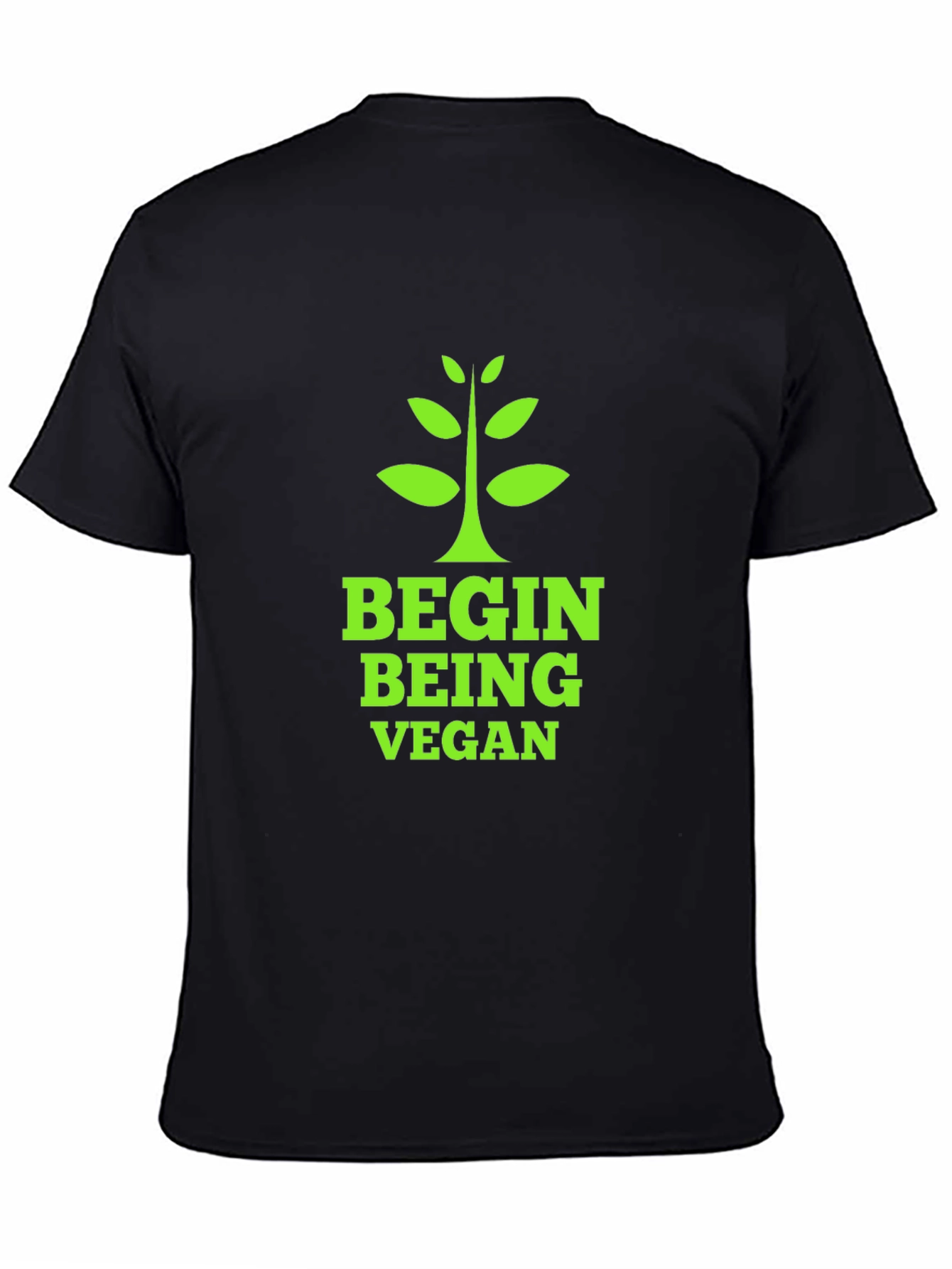 Black Begin Being Vegan T-Shirt view 4
