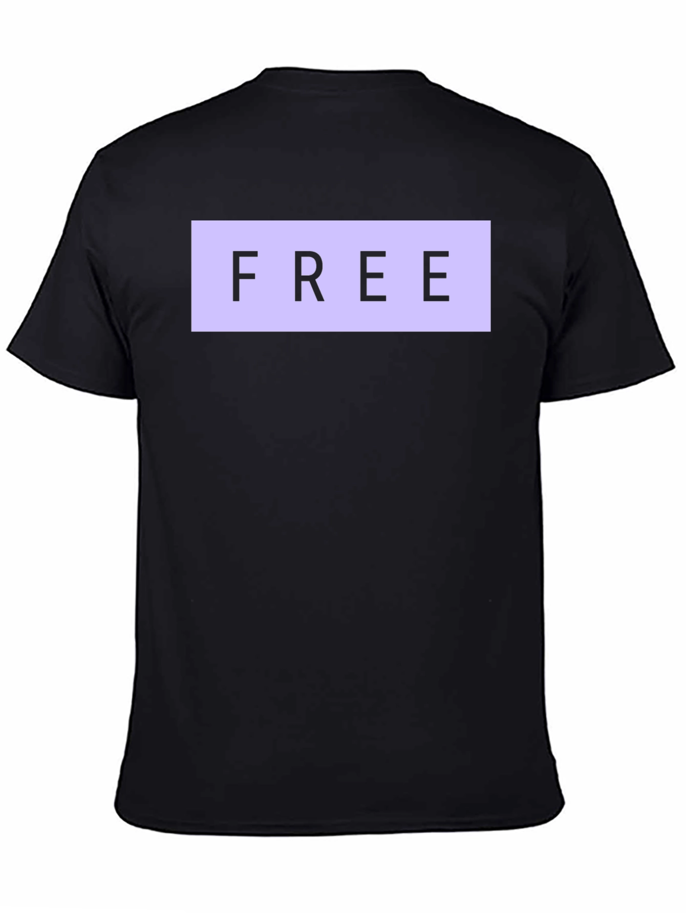 Black FREE Graphic T-Shirt - Trendy Casual Tee view 4