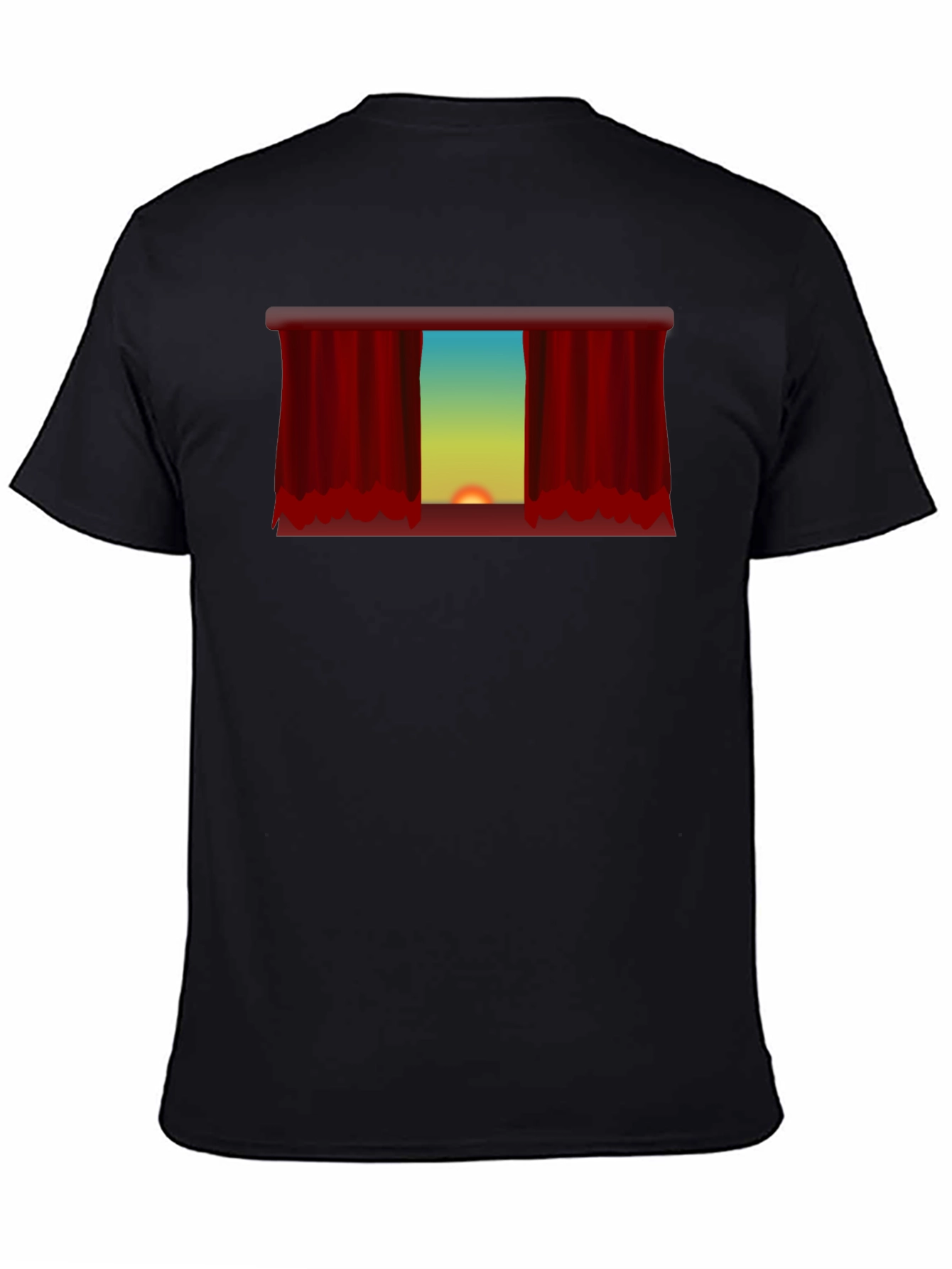 Black Sunset Theater Curtain Graphic Tee - Unisex view 4