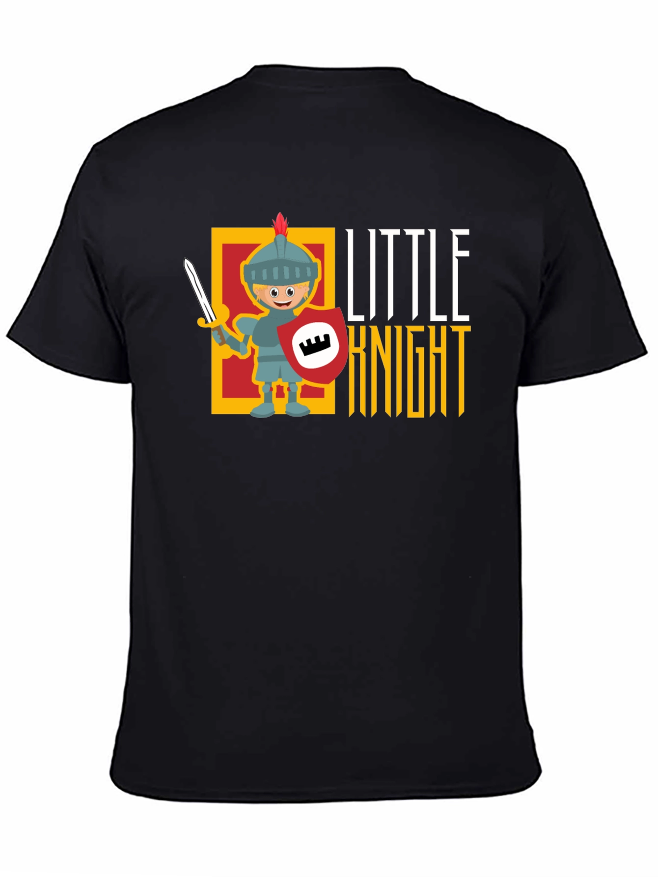 Black Little Knight Black T-Shirt view 4