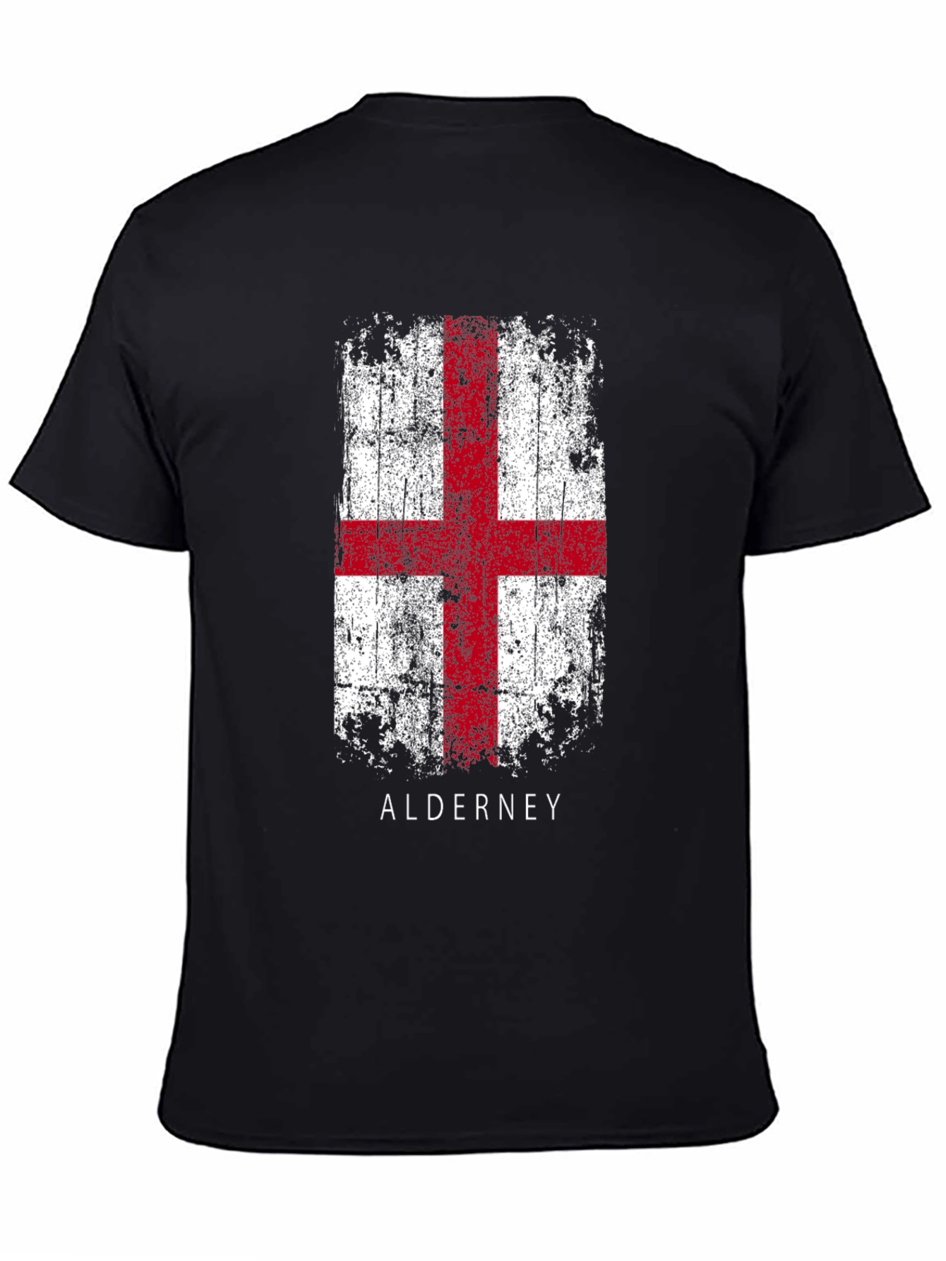 Black Alderney Flag T-Shirt view 4