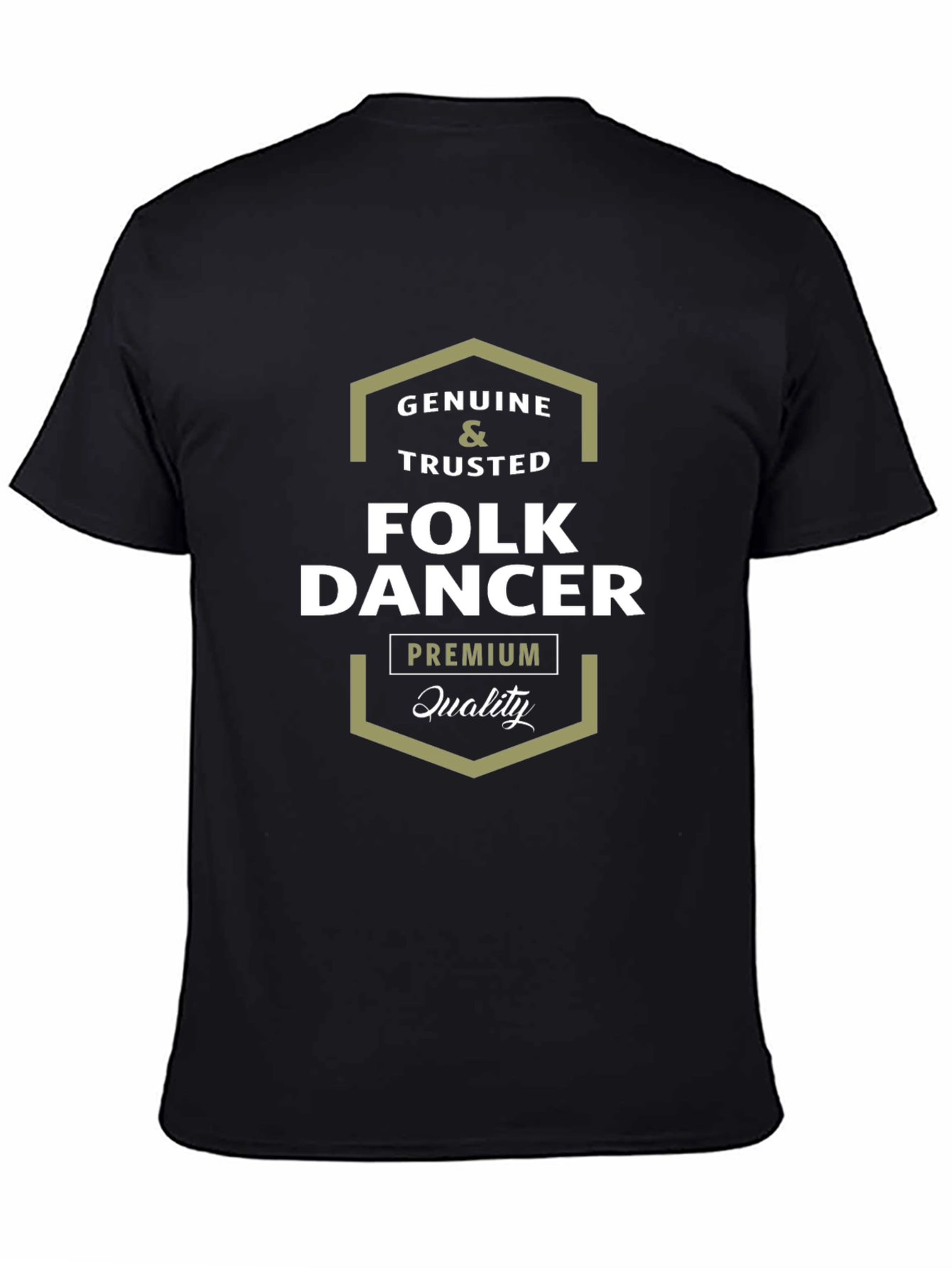 Black Genuine Folk Dancer Premium Quality T-Shirt view 4