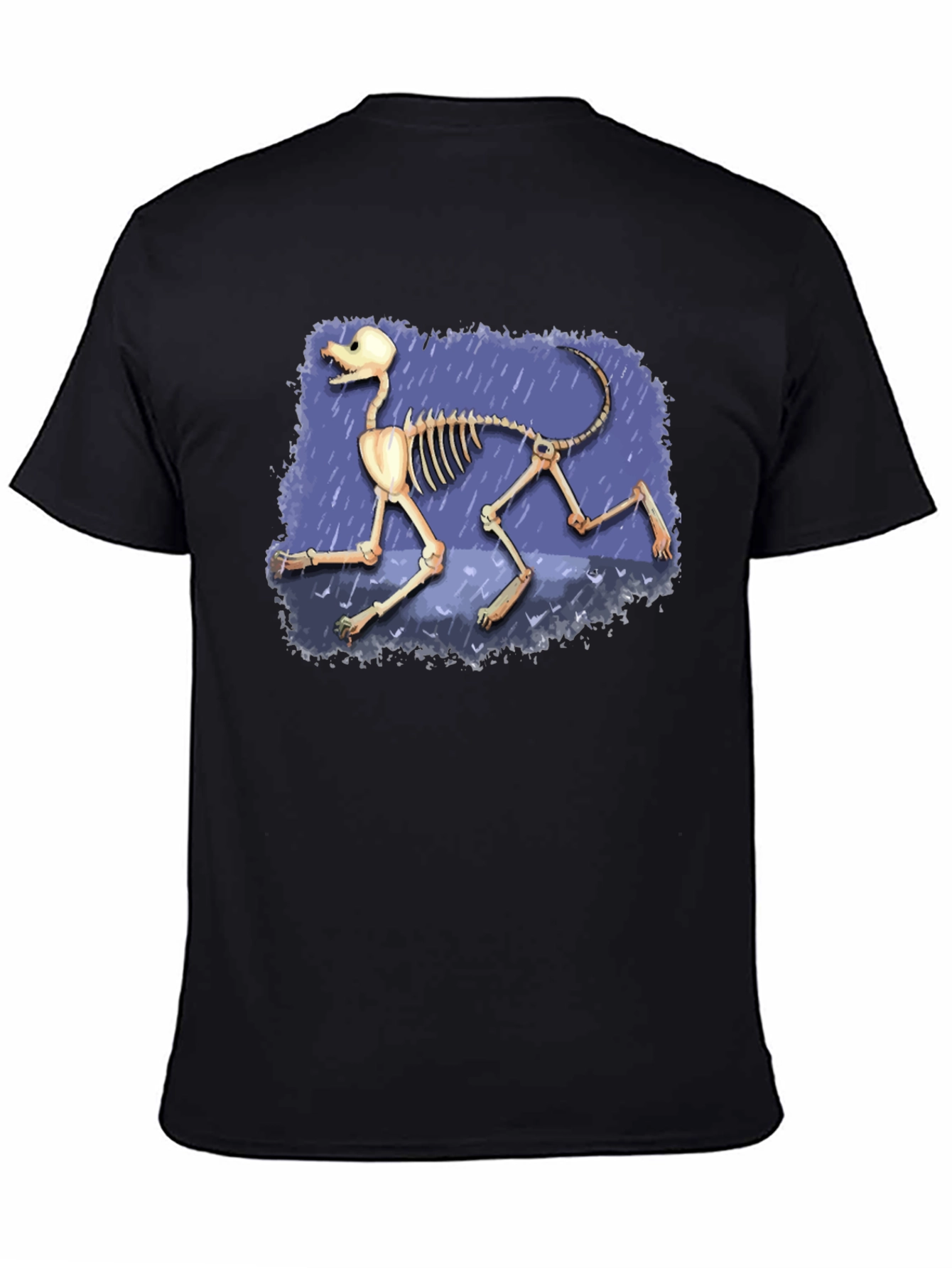 Black Dog Skeleton Graphic Tee - Black view 4