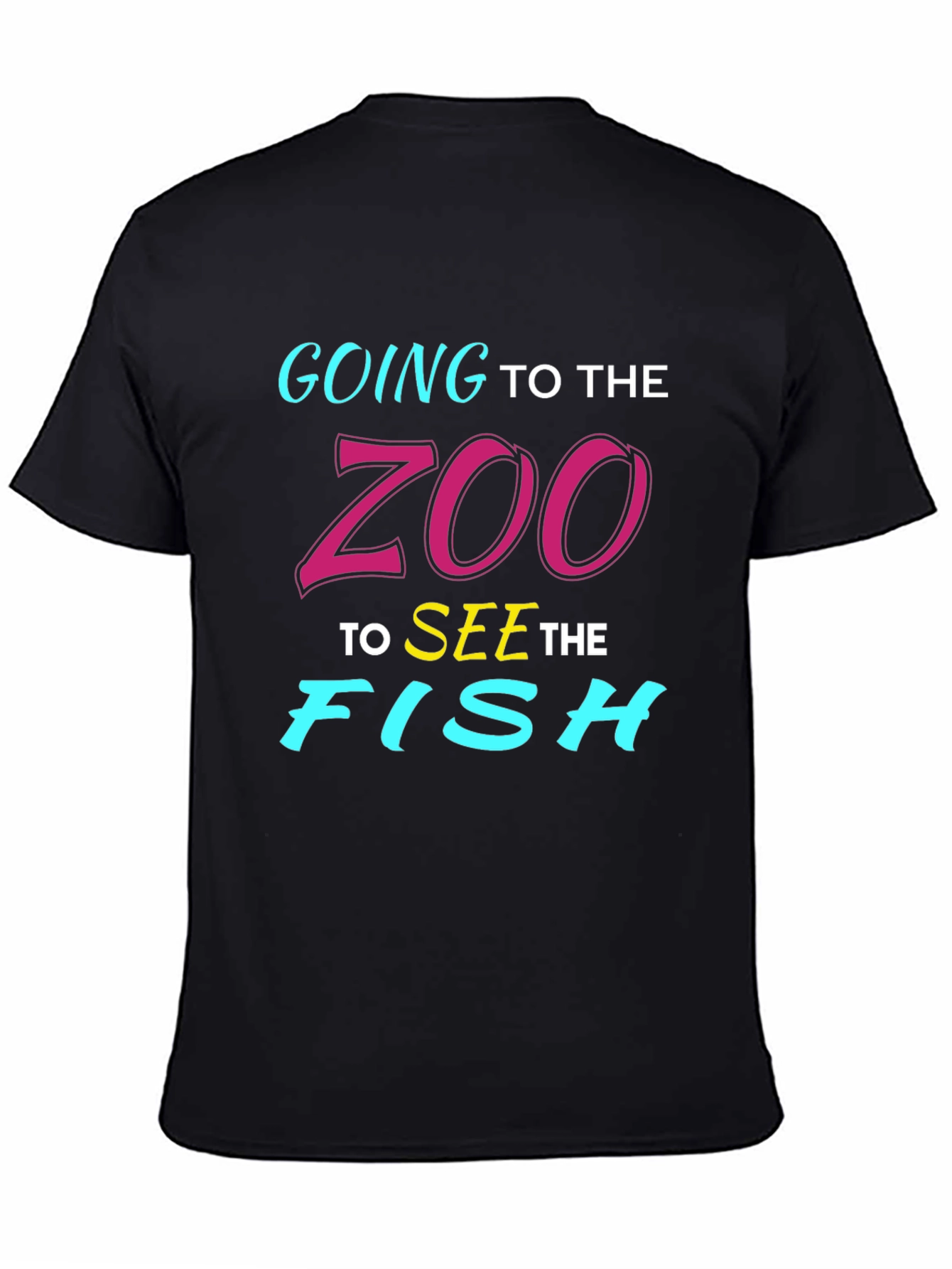 Black Zoo Trip T-Shirt: Going to See the Fish! view 4