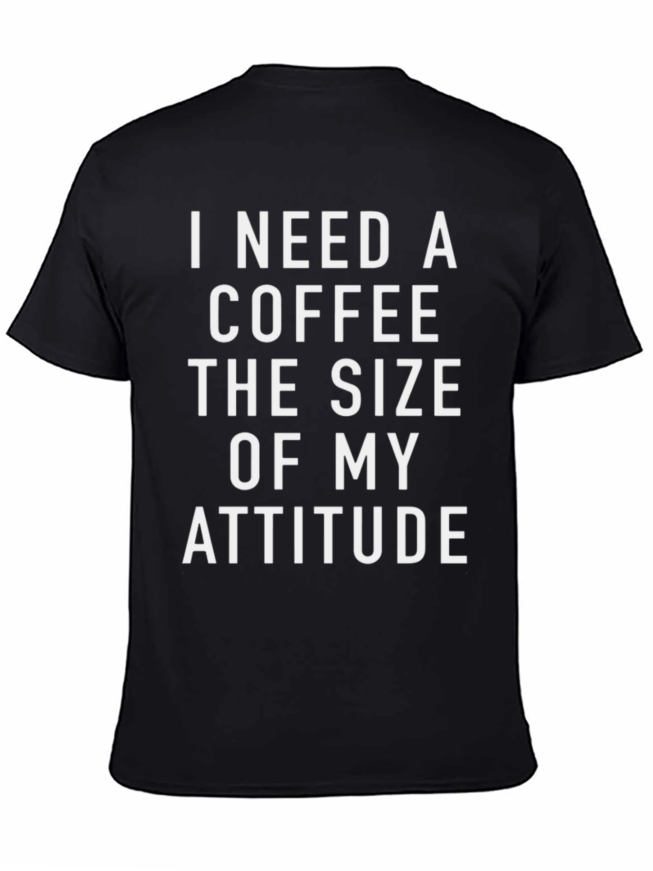 Coffee & Attitude Graphic T-Shirt - Black - 4