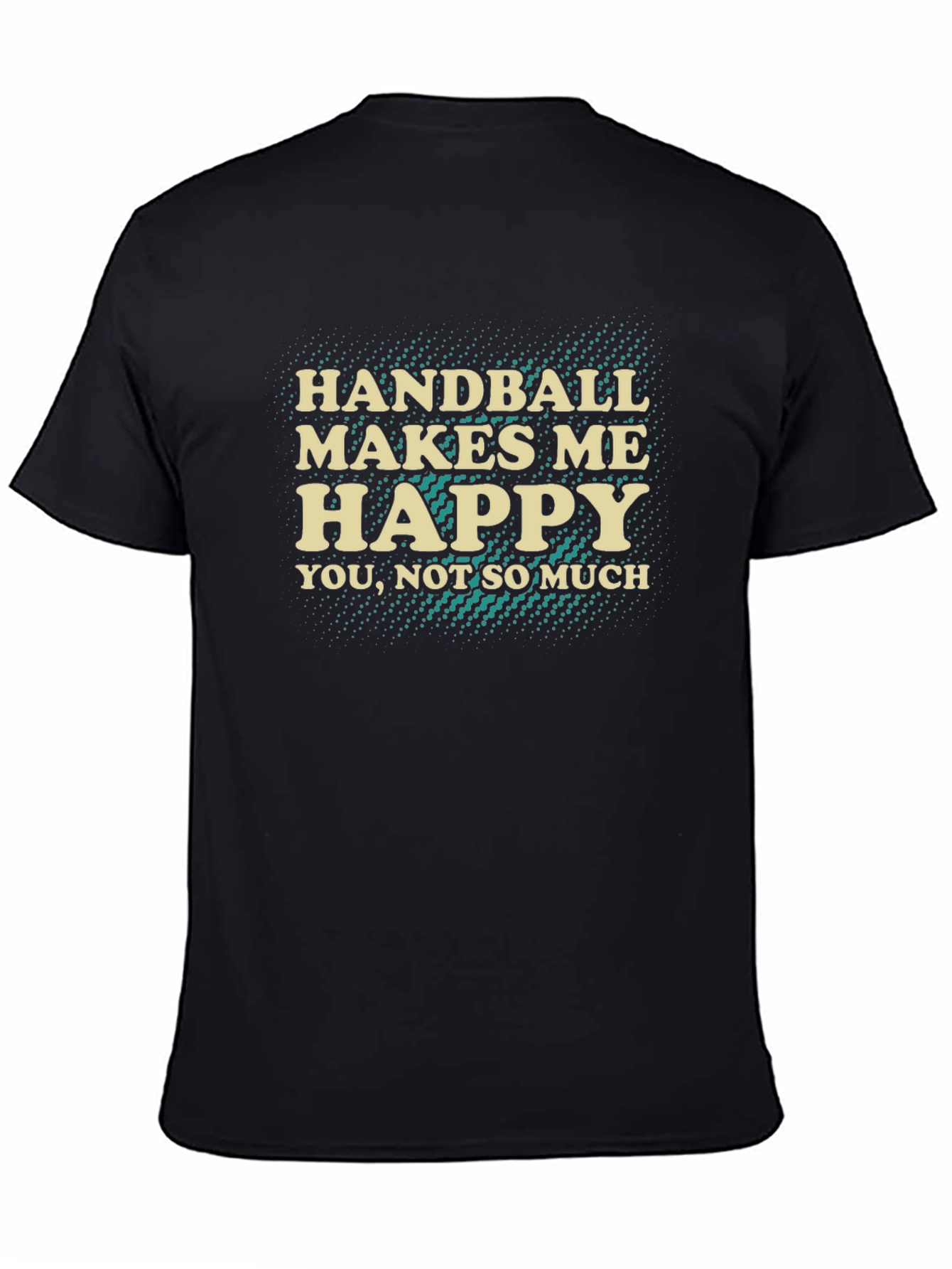 Black Handball Makes Me Happy Graphic Tee view 4
