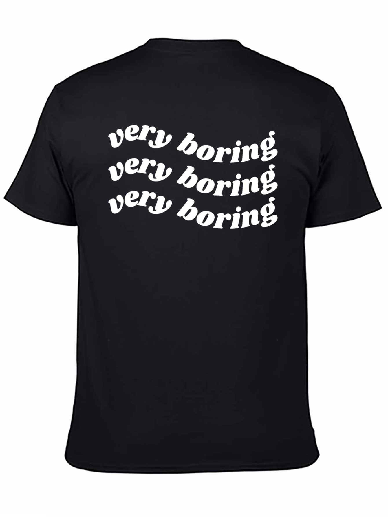 Black Very Boring Graphic T-Shirt view 4