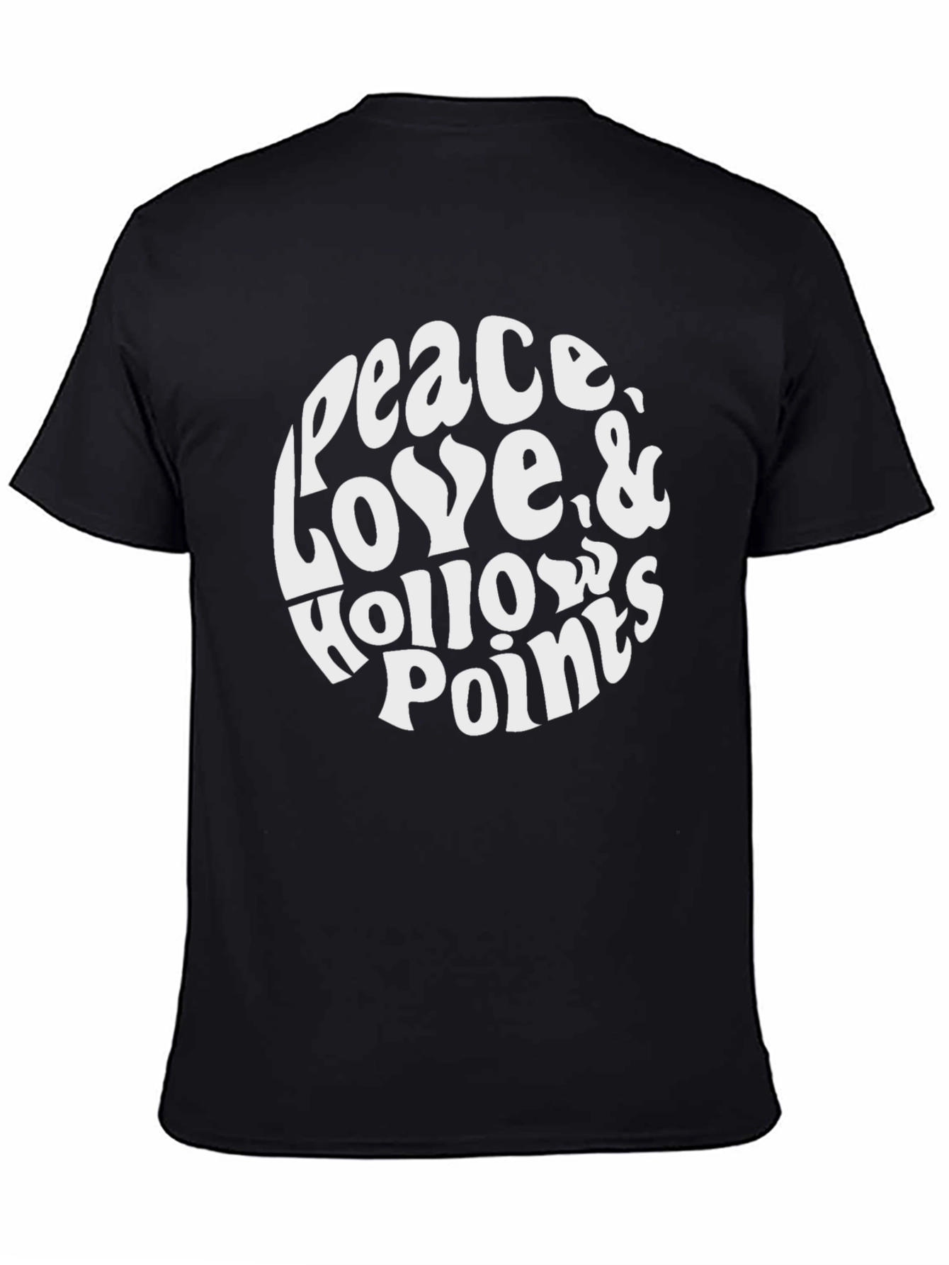 Black Peace Love & Hollow Points Graphic Tee view 4