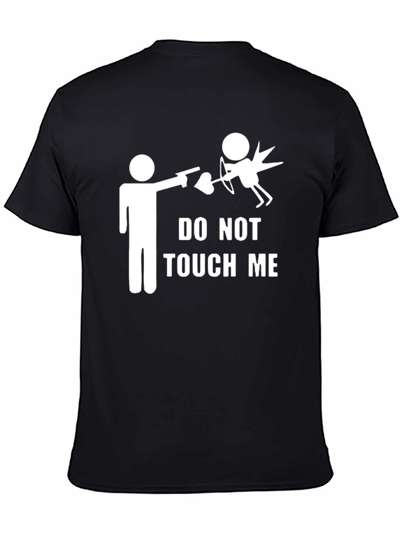 Black Do Not Touch Me Graphic Tee - Anti-Valentine's Humor view 4