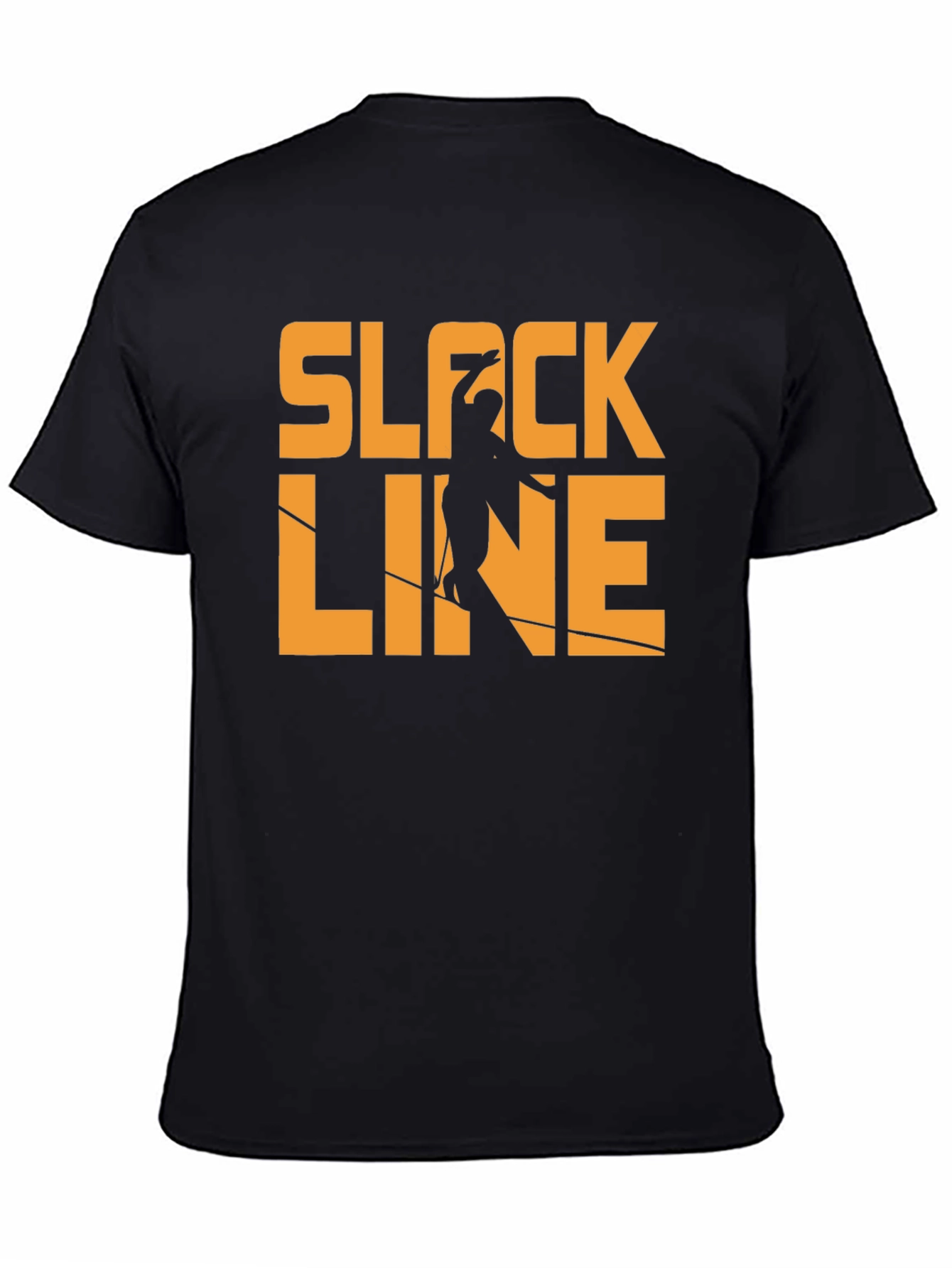 Black Slackline T-Shirt: Balance & Style view 4