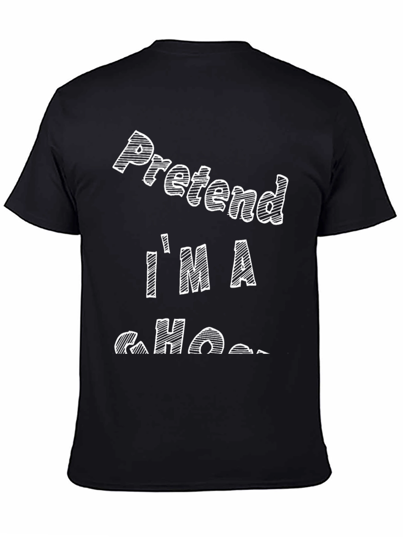 Black Pretend I'm A Ghost T-Shirt - Black view 4