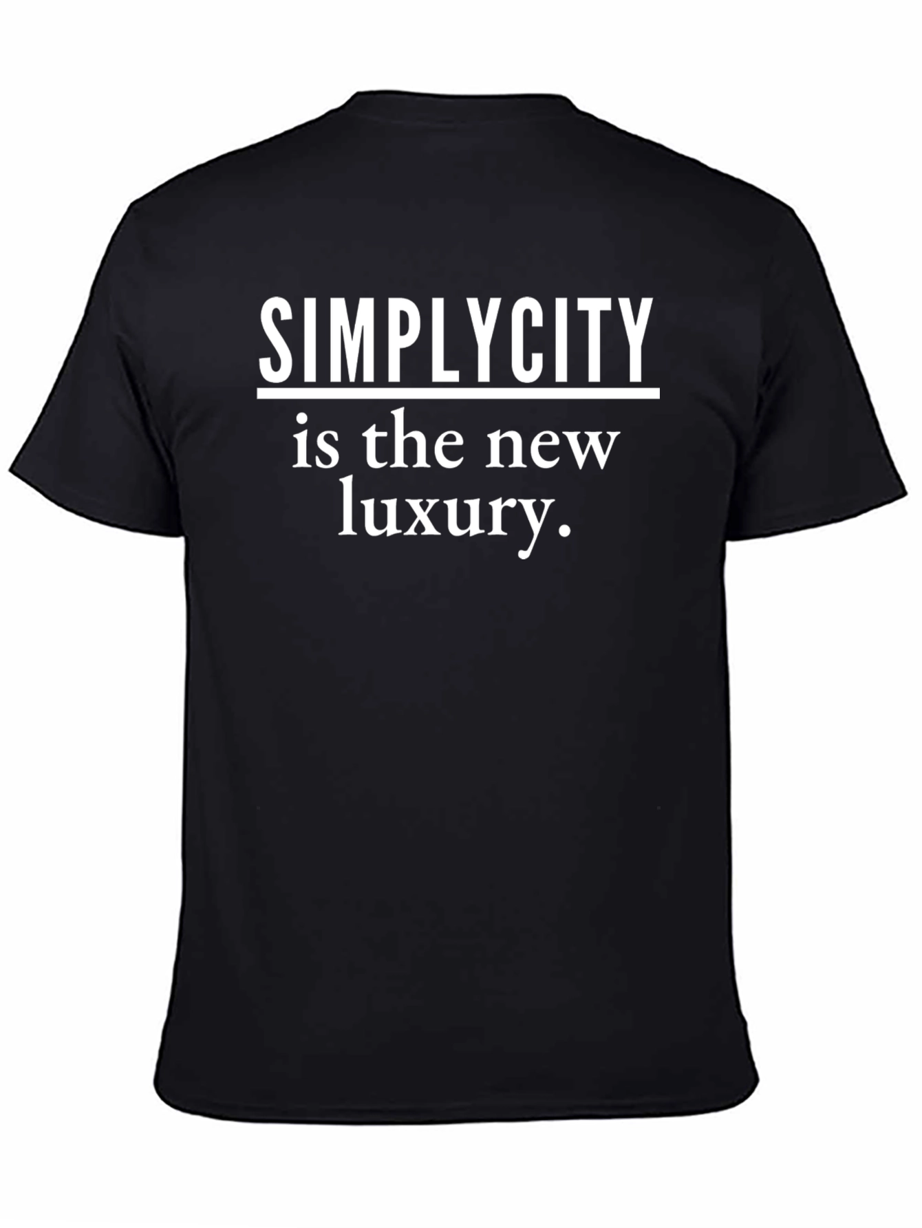 Black Simplicity is Luxury T-Shirt - Stylish Minimalist Tee view 4