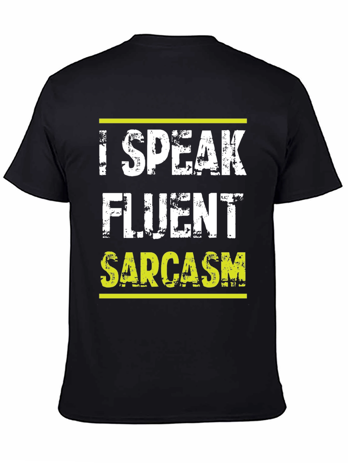Black Sarcasm T-Shirt - Fluent Sarcasm view 4