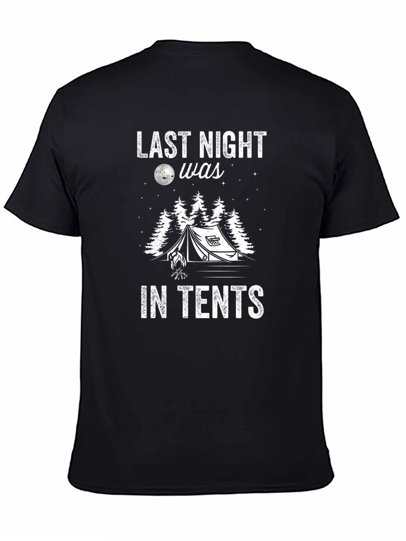 Black Last Night In Tents Graphic Tee view 4