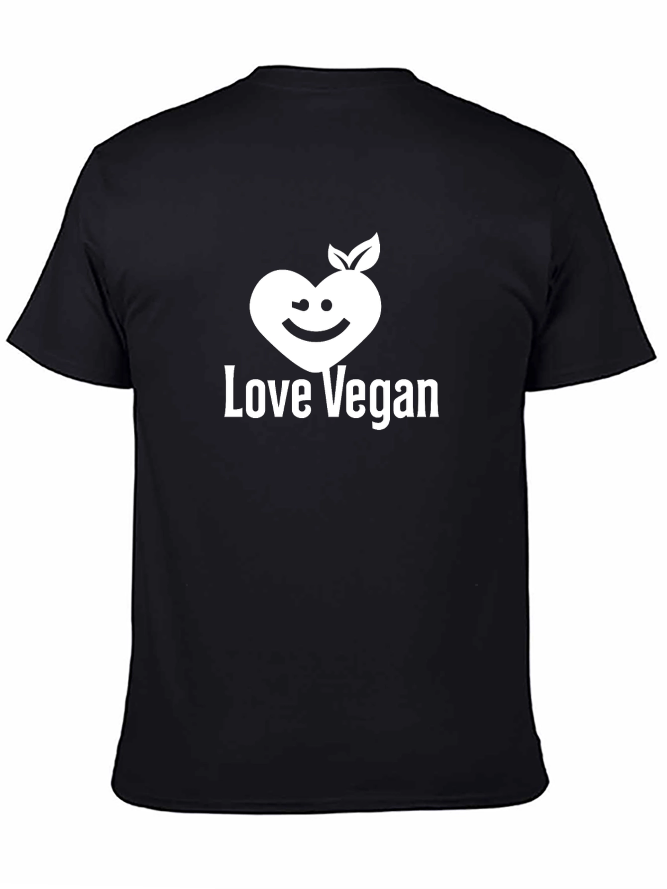 Black Love Vegan Graphic Tee - Black Cotton Blend view 4