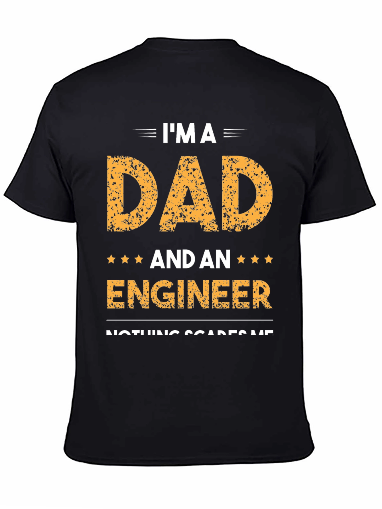 Black Dad and Engineer T-Shirt view 4