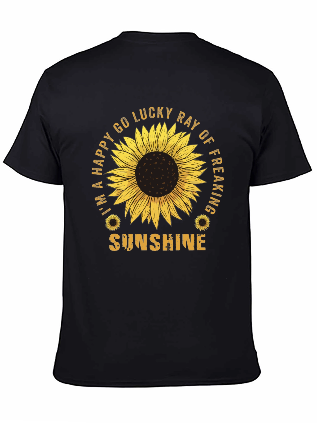 Black Sunflower Graphic Tee - Lucky Ray of Sunshine view 4