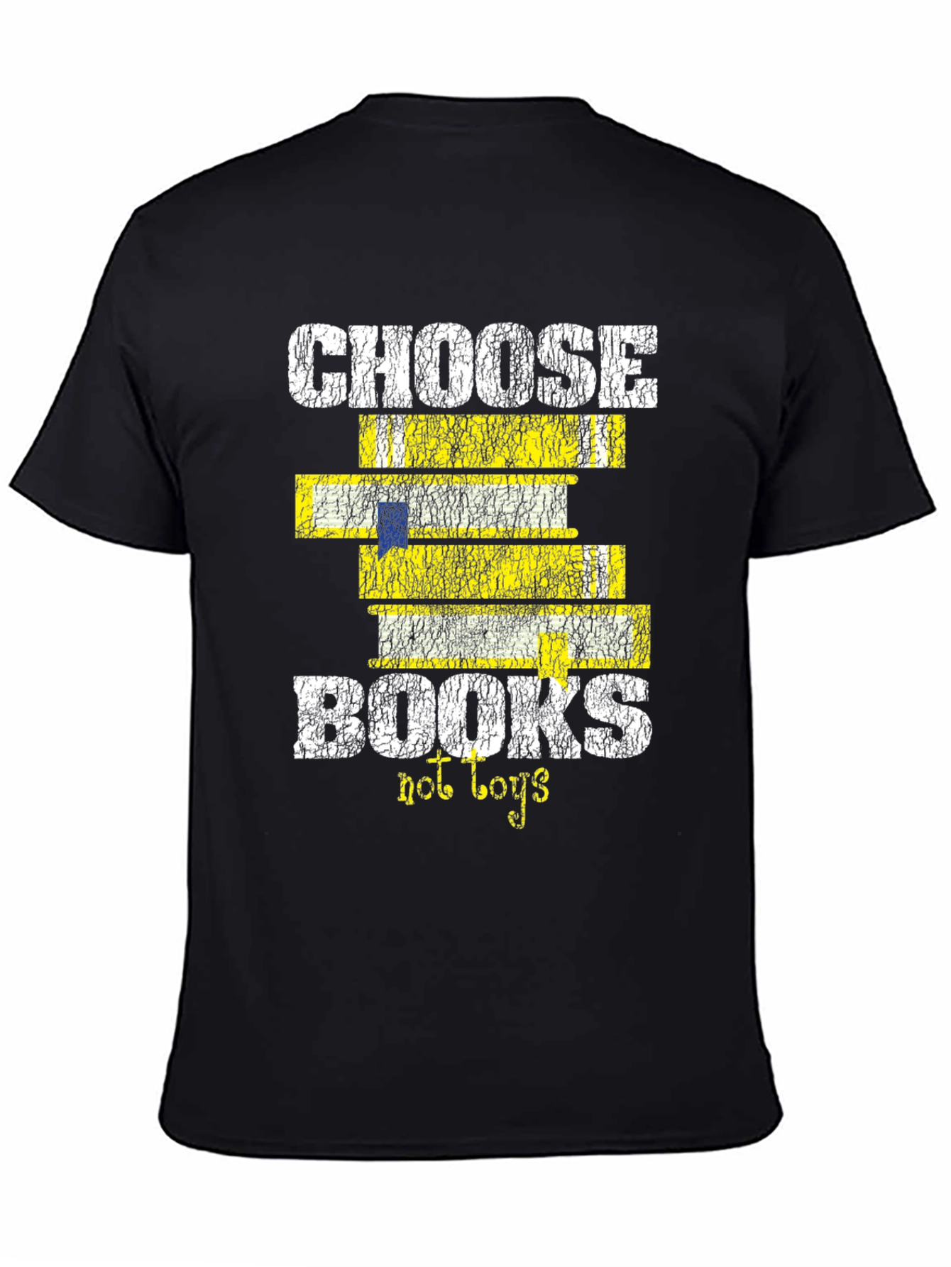 Black Choose Books Not Boys Graphic Tee view 4