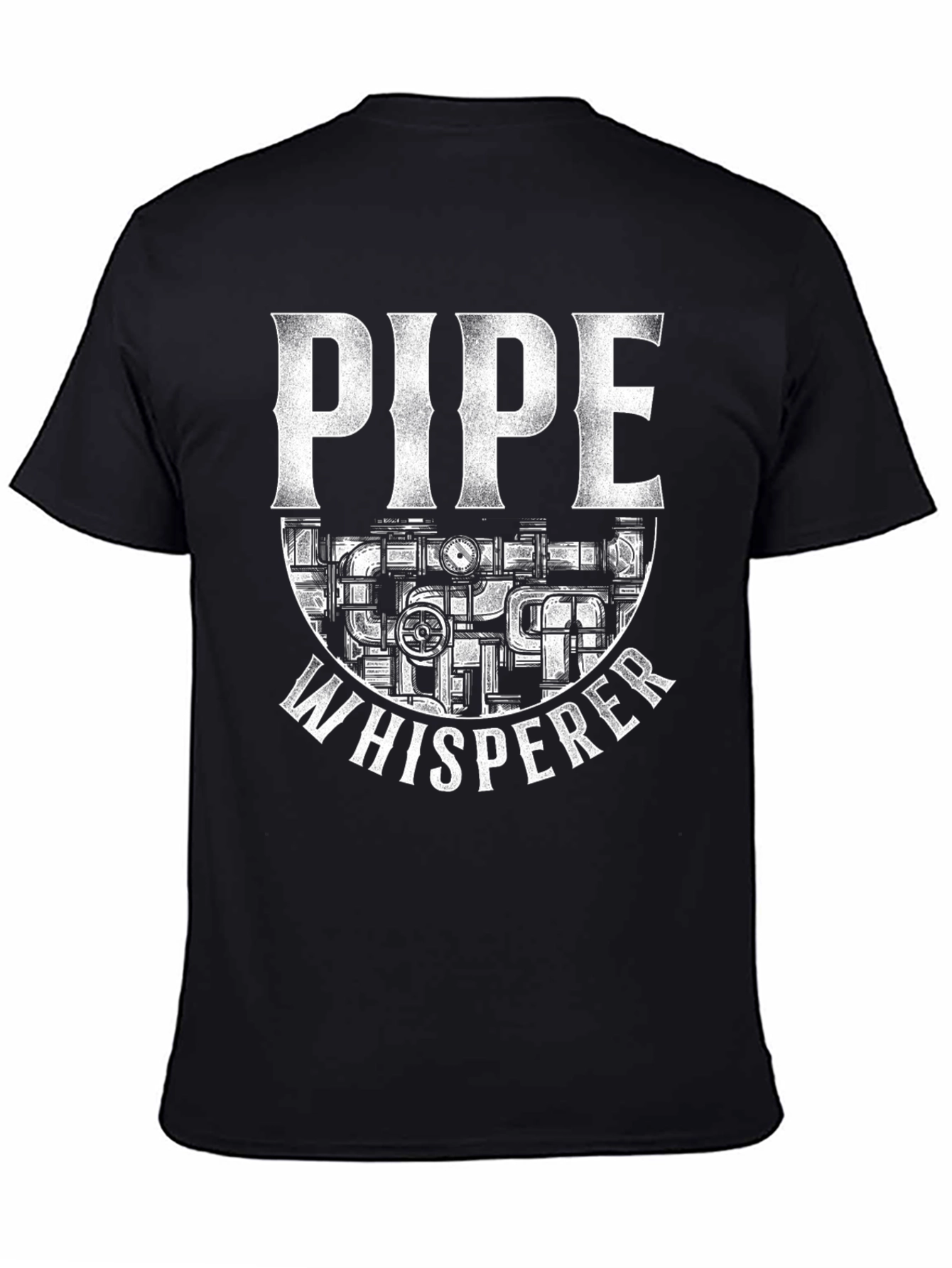 Black Pipe Whisperer Graphic Tee - Black T-Shirt view 4