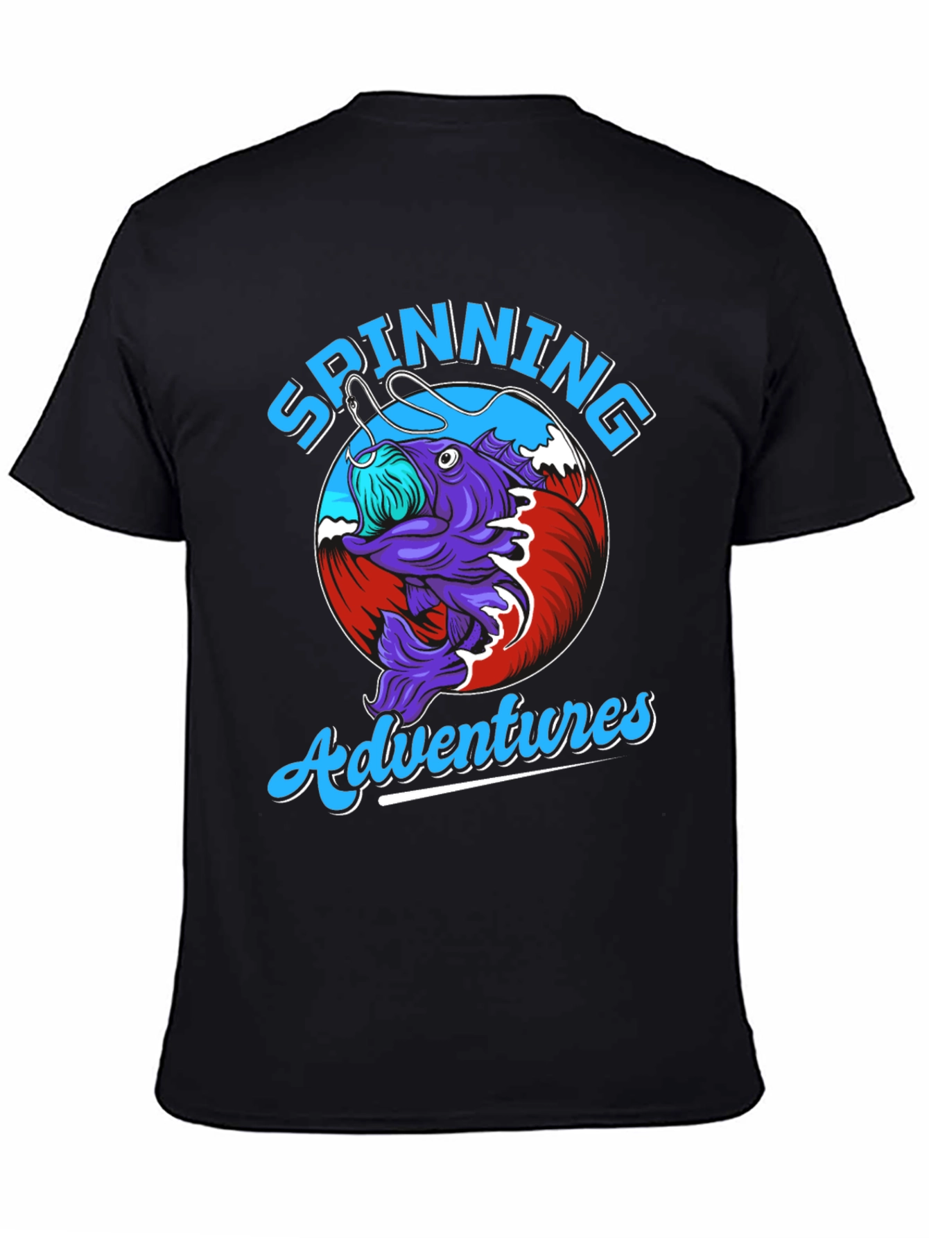 Spinning Adventures Fishing T-Shirt - Unique Design - 4