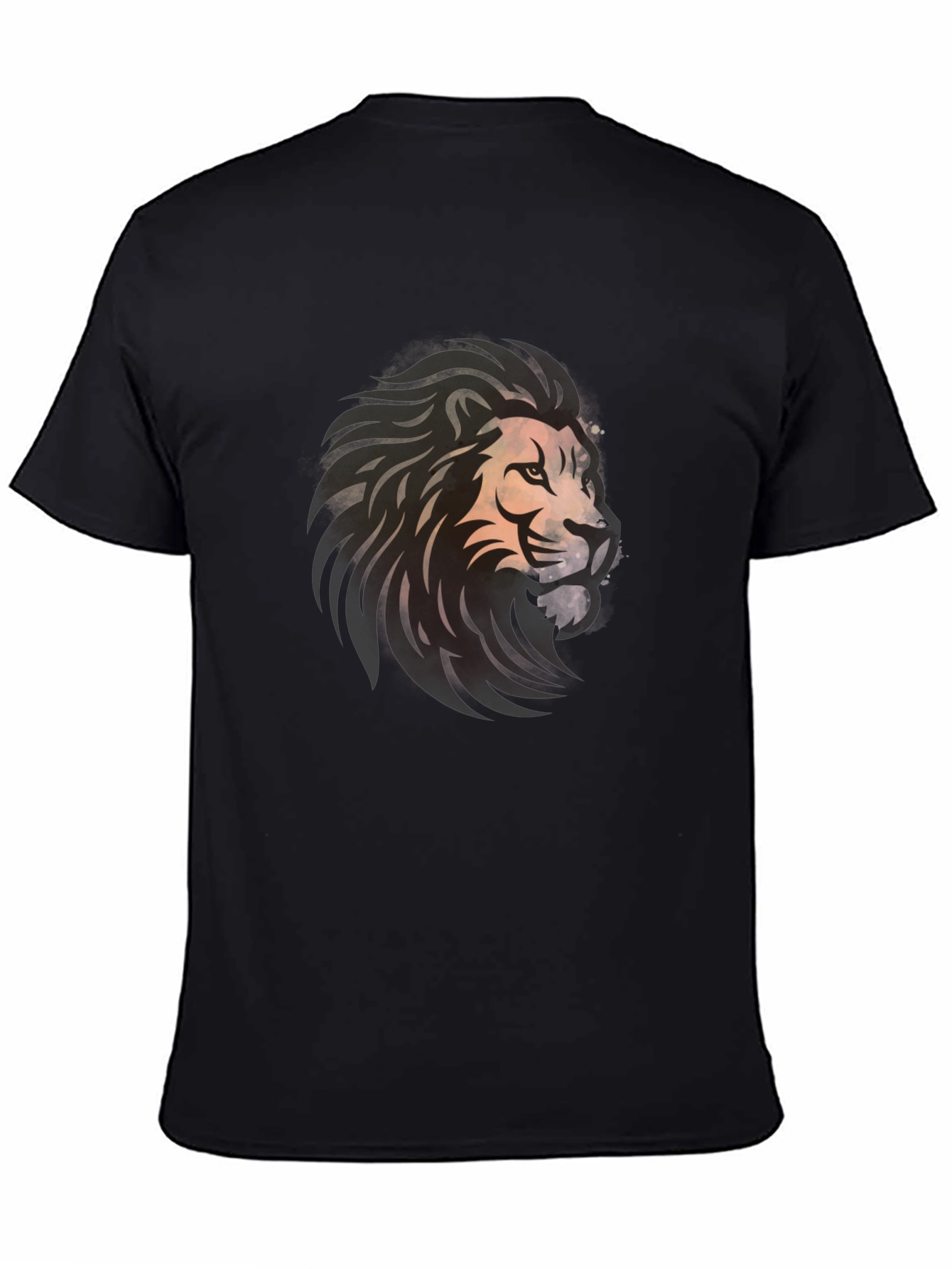 Black Lion Graphic Black T-Shirt - Bold Artistic Design view 4