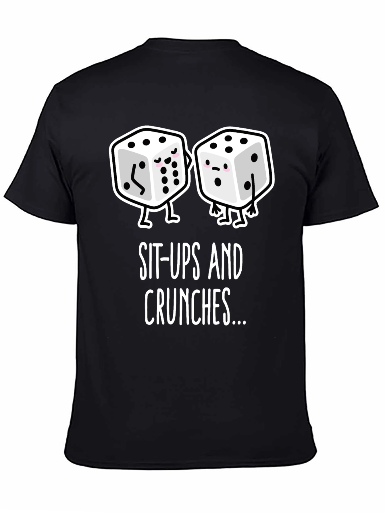 Black Sit-Ups and Crunches Graphic T-Shirt view 4