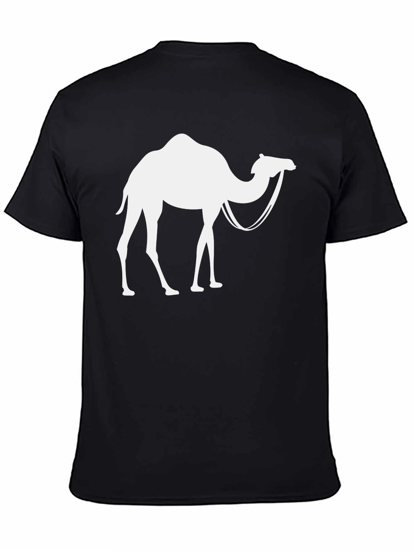 Black Camel Graphic T-Shirt - Classic Crew Neck view 4