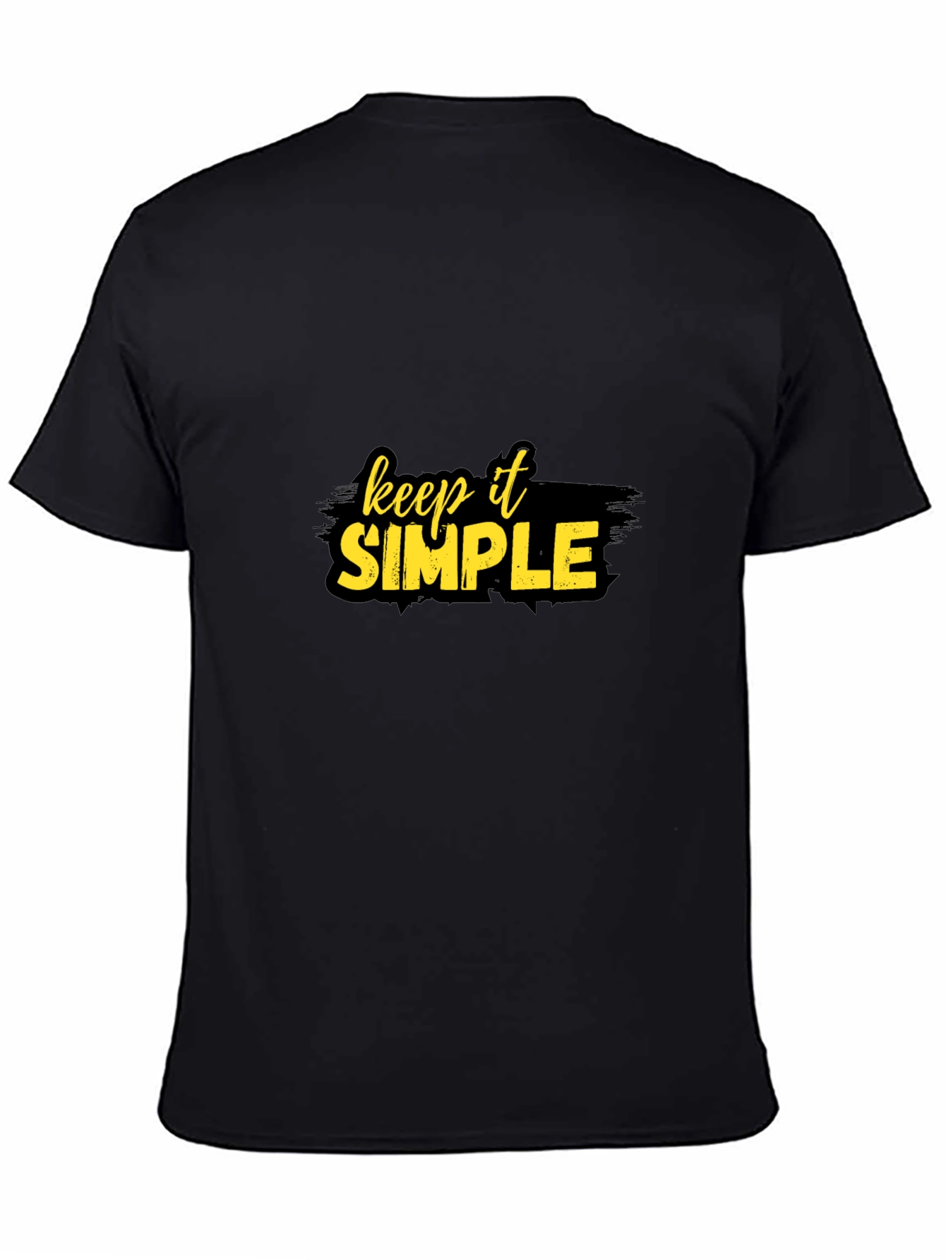 Black Keep It Simple Graphic T-Shirt view 4
