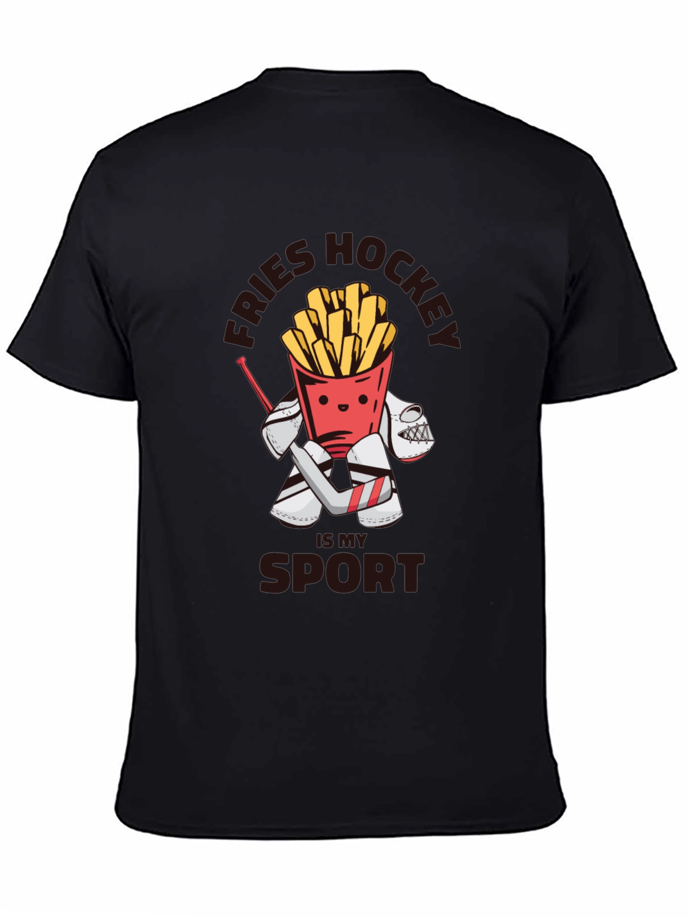Black Fries Hockey My Sport Graphic T-Shirt view 4