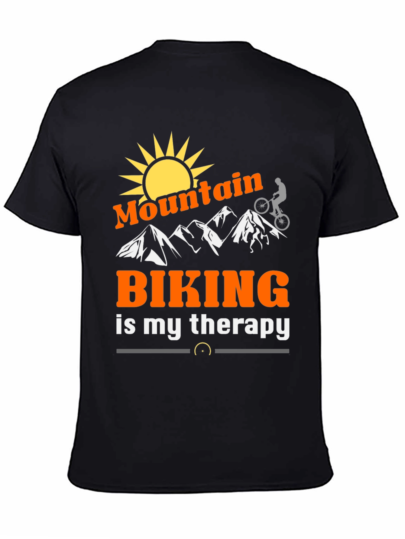 Black Mountain Biking Therapy T-Shirt view 4