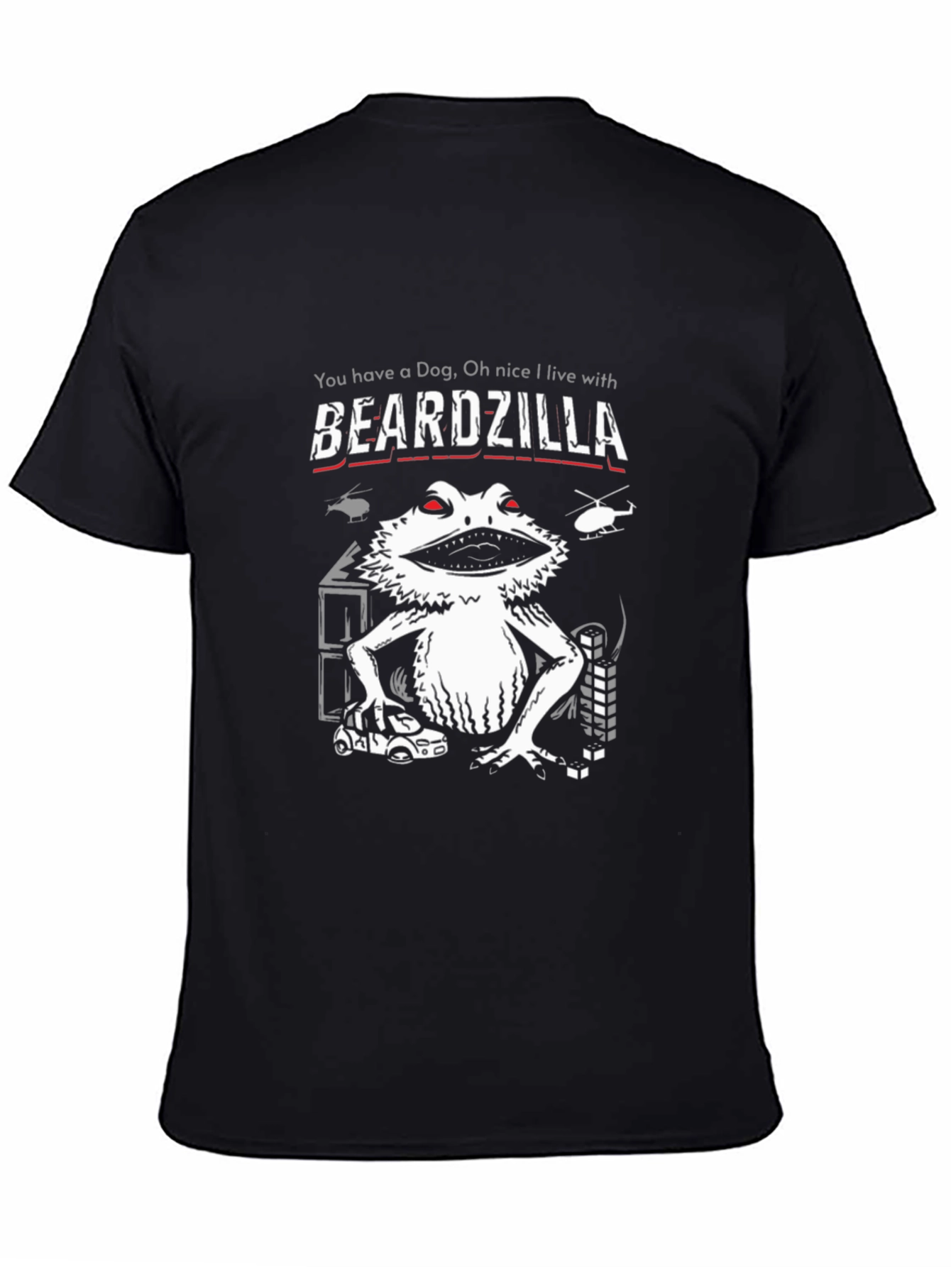 Beardzilla Funny Graphic Novelty T-Shirt - 4