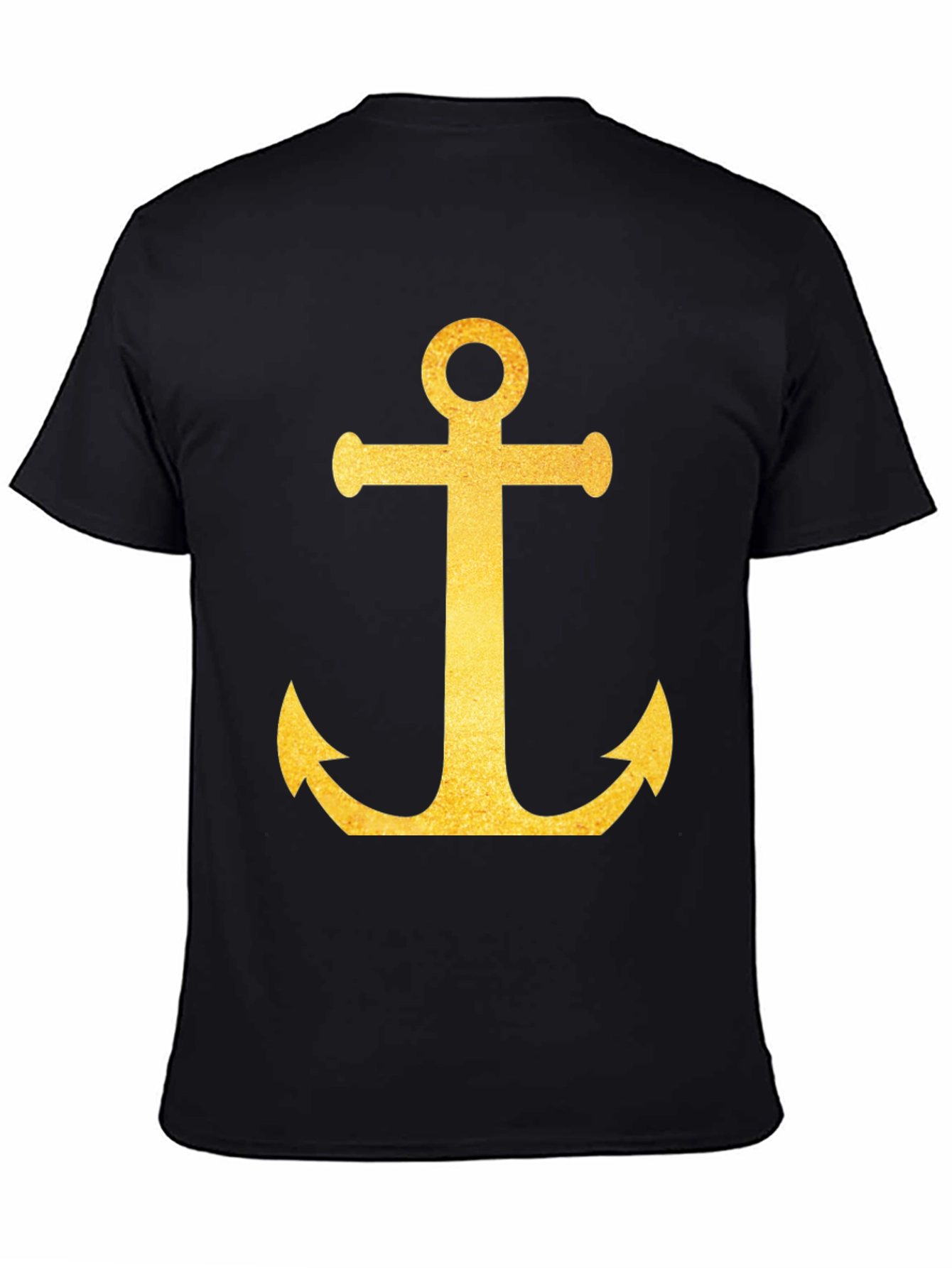 Black Golden Anchor Black T-Shirt view 4