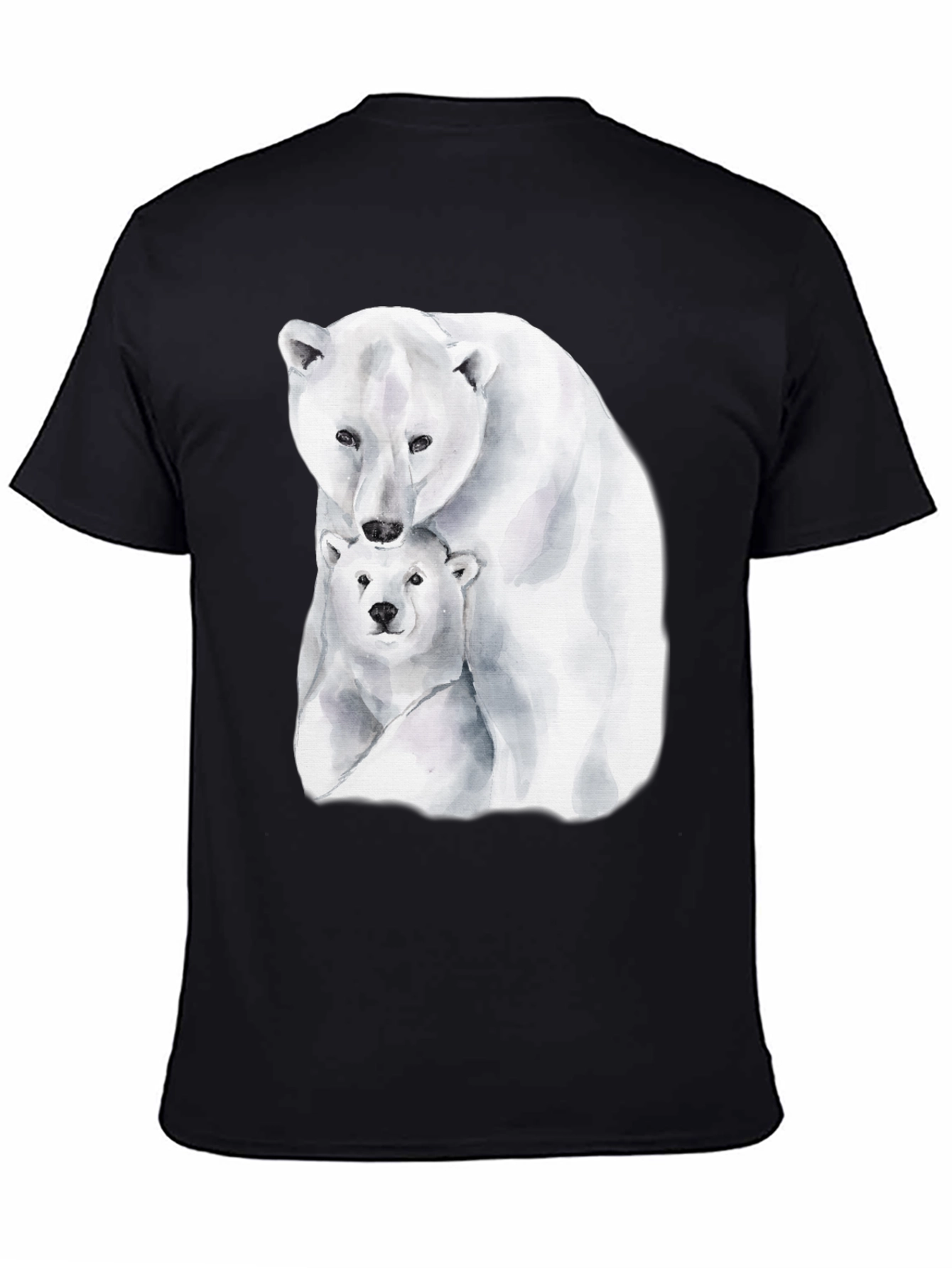 Black Polar Bear Graphic Tee - Black view 4