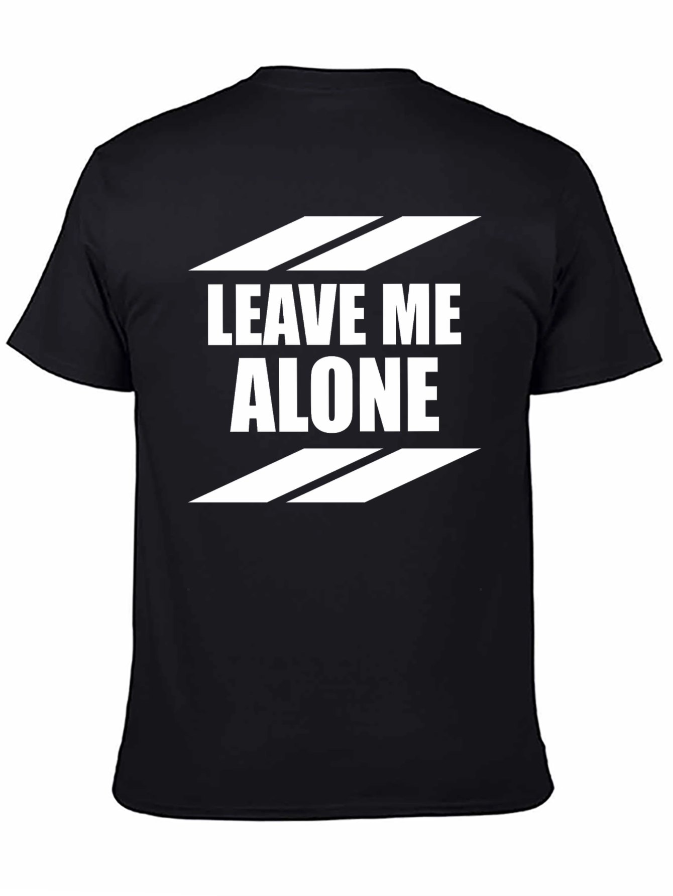 Black Leave Me Alone Graphic T-Shirt - Black view 4
