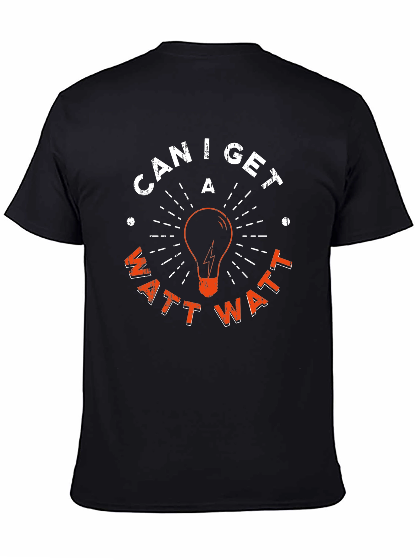 Black Can I Get A Watt Watt T-Shirt view 4