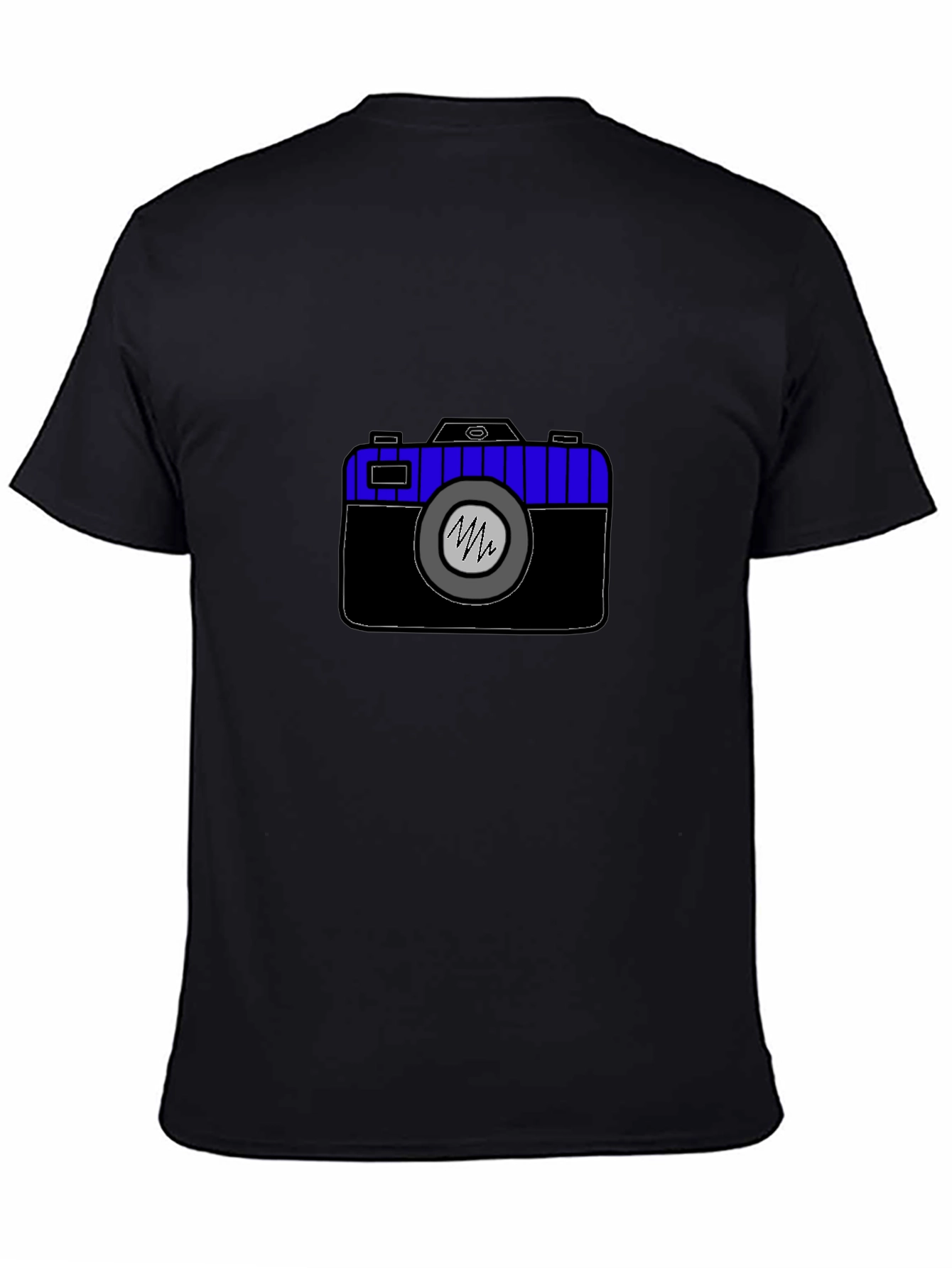 Black Camera Graphic Tee - Black Unisex T-Shirt view 4