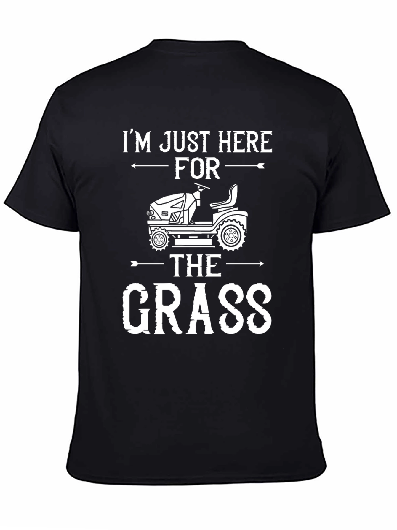 Black I'm Just Here For The Grass Graphic Tee view 4