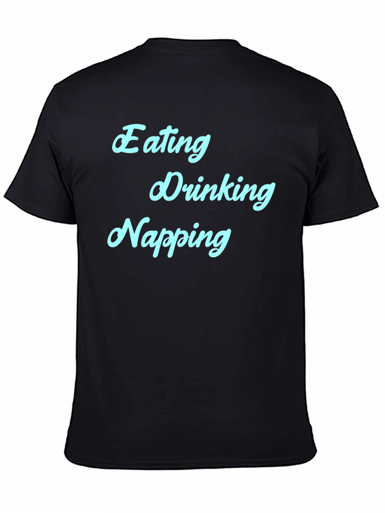 Black Eating Drinking Napping T-Shirt view 4