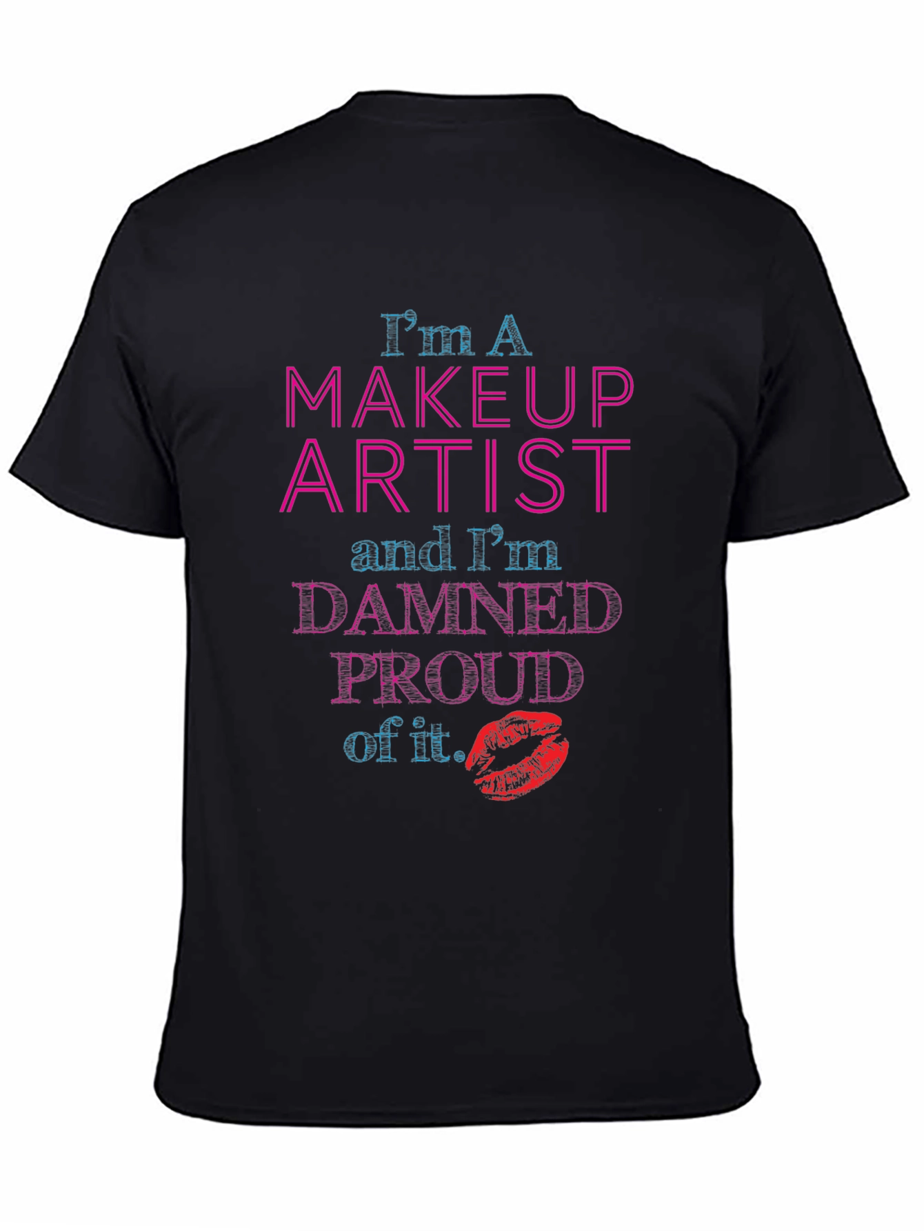 Black Makeup Artist Pride T-Shirt - Bold Graphic Tee view 4