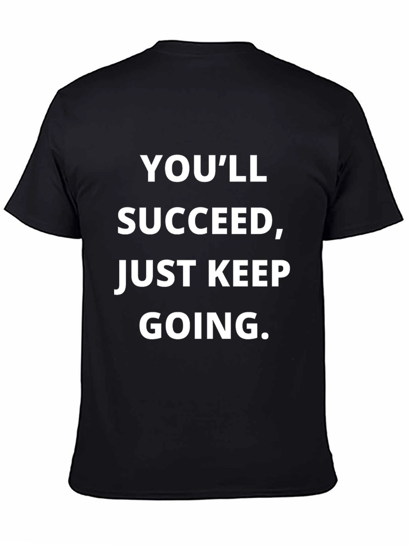 Black Motivational Graphic Tee - You'll Succeed view 4
