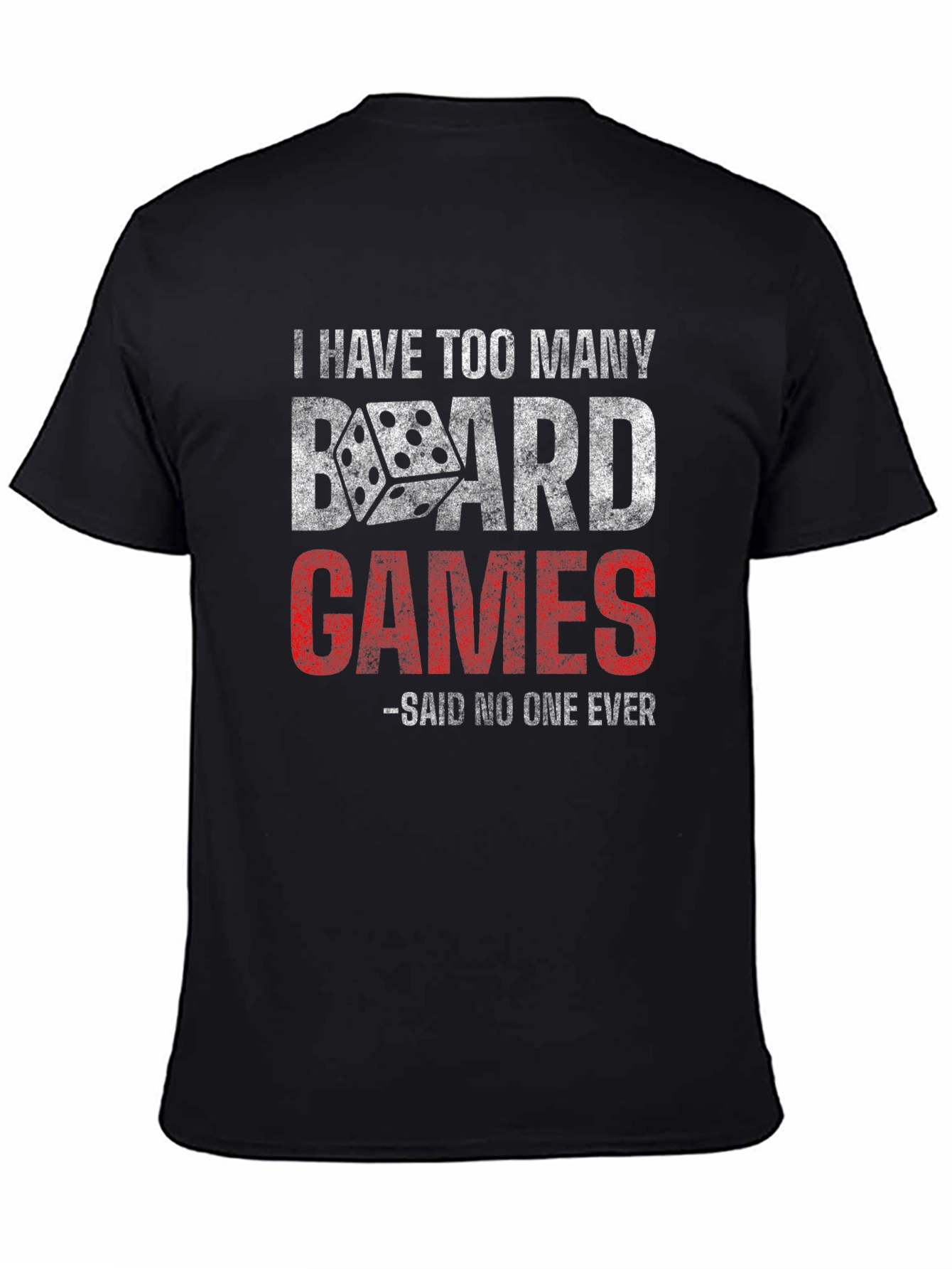 Black Board Games Funny T-Shirt view 4