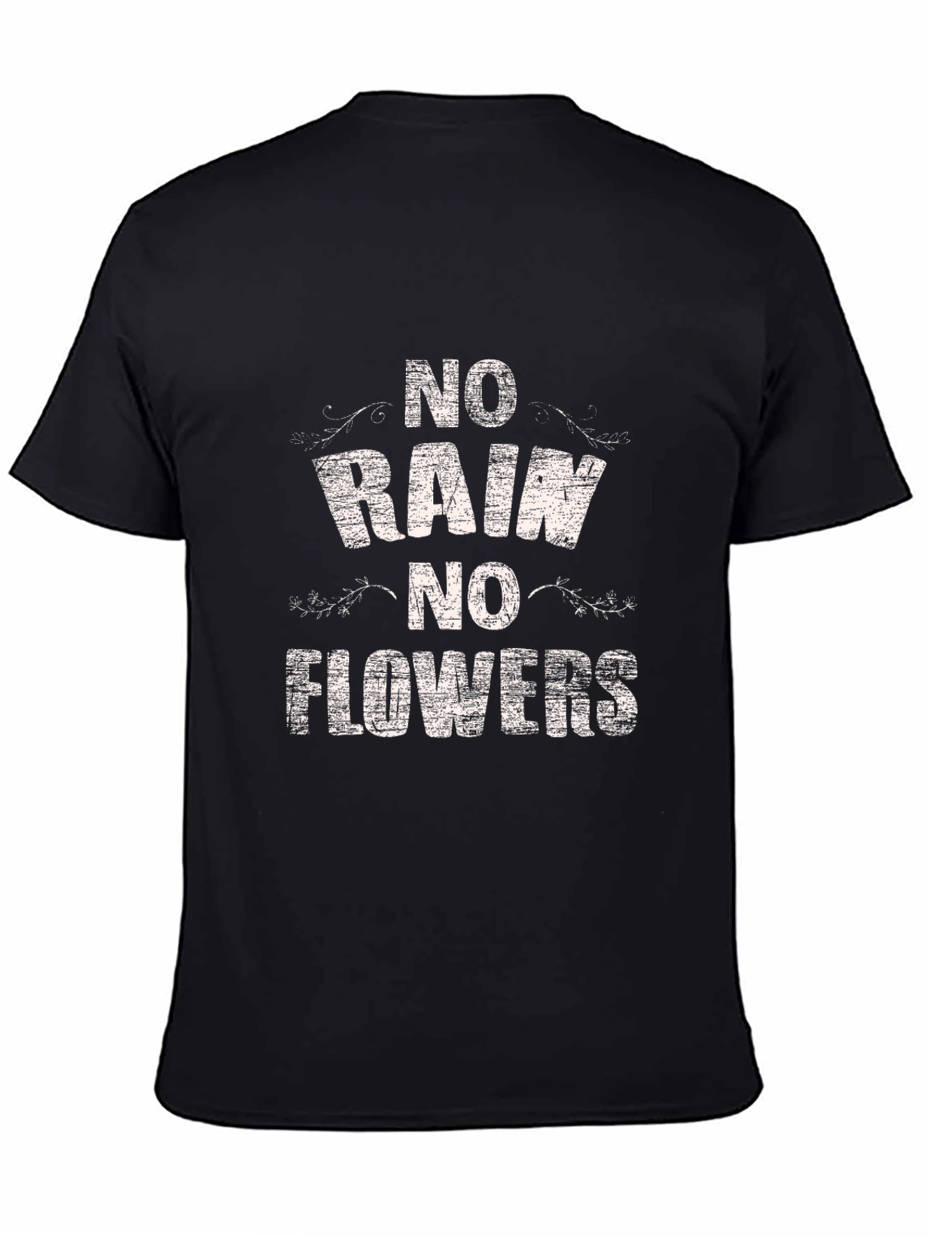 Black No Rain No Flowers Graphic Tee - Black view 4