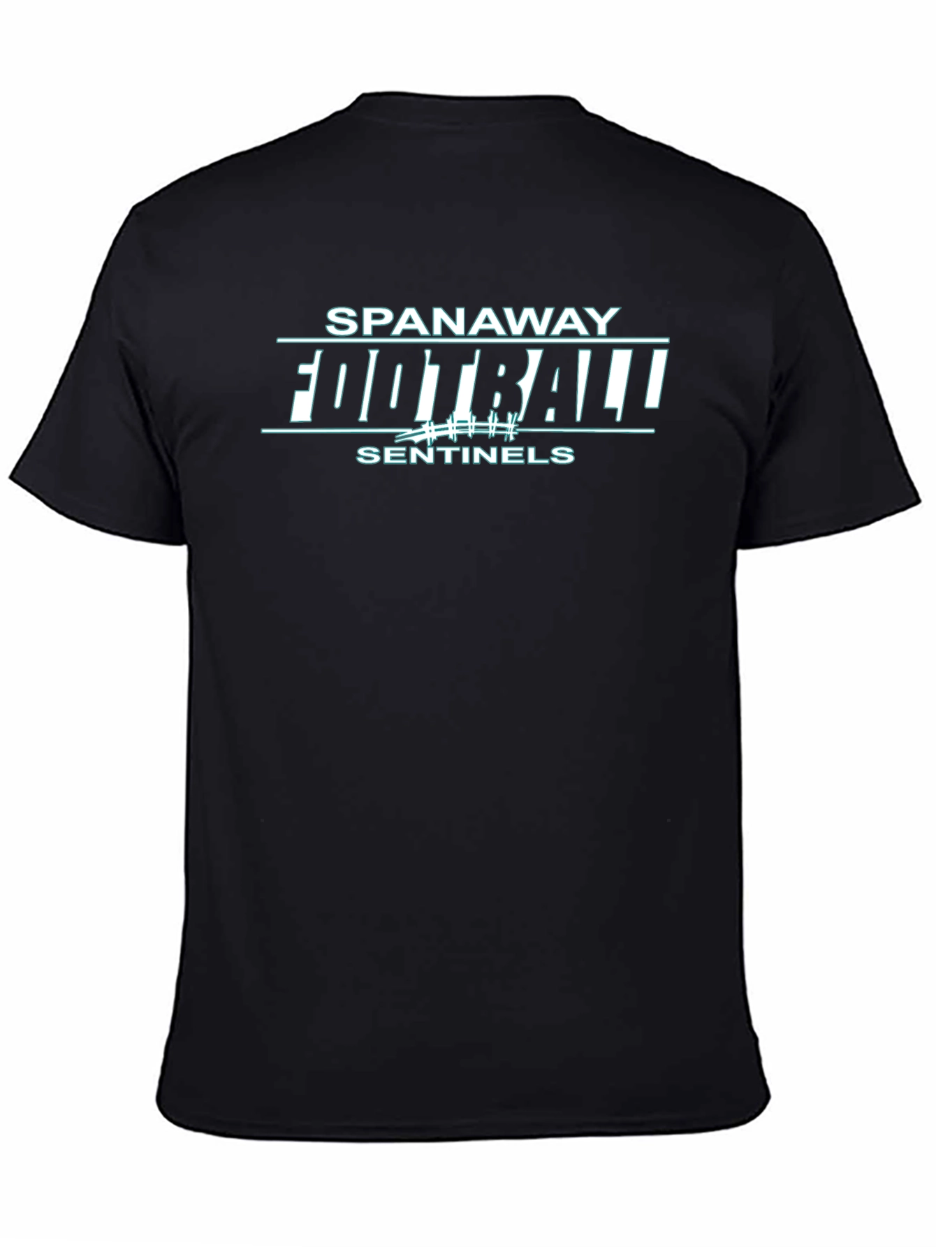 Black Spanaway Football Sentinels Black T-Shirt view 4